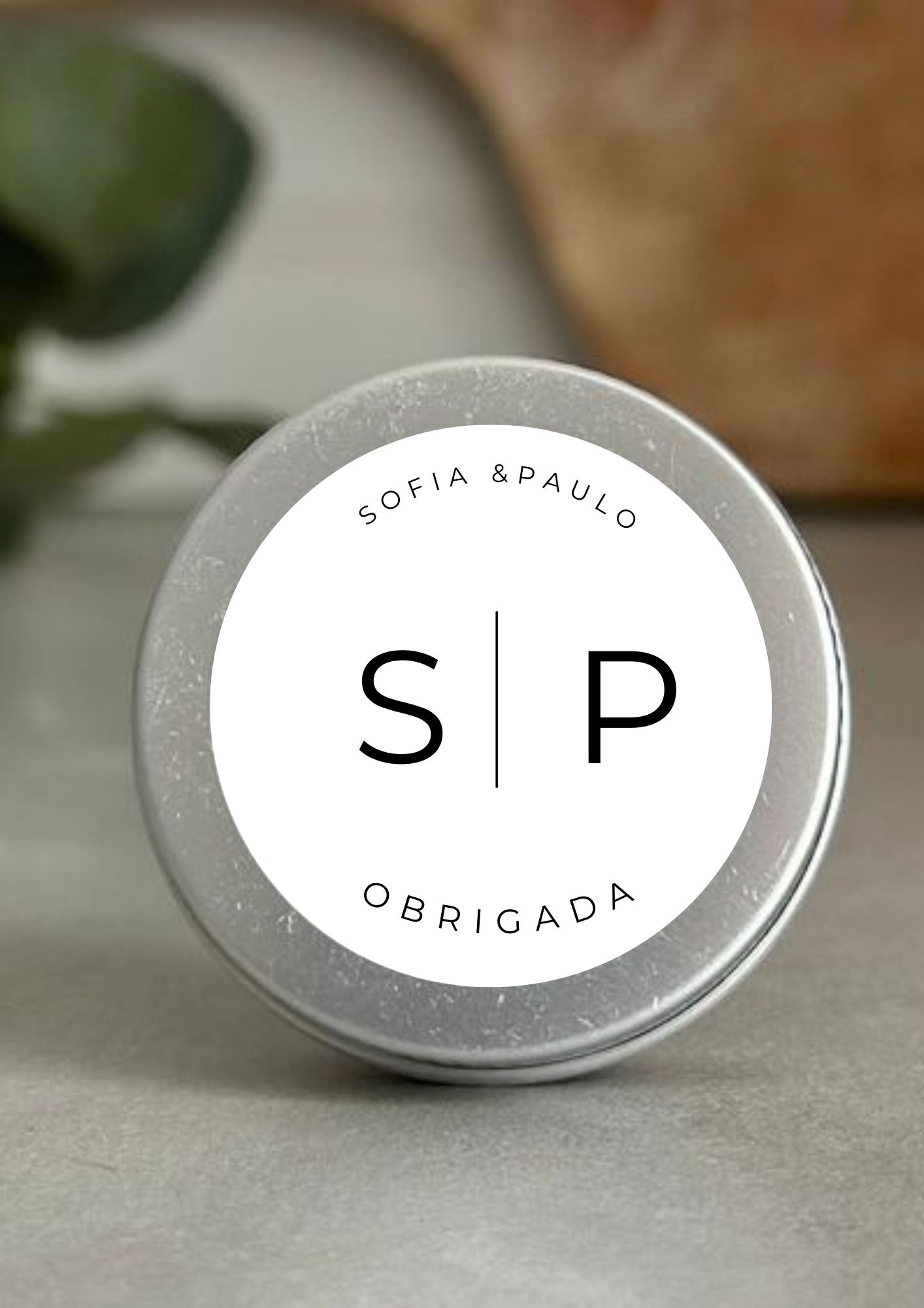 Etiqueta Redonda Grande - Tema Serifa