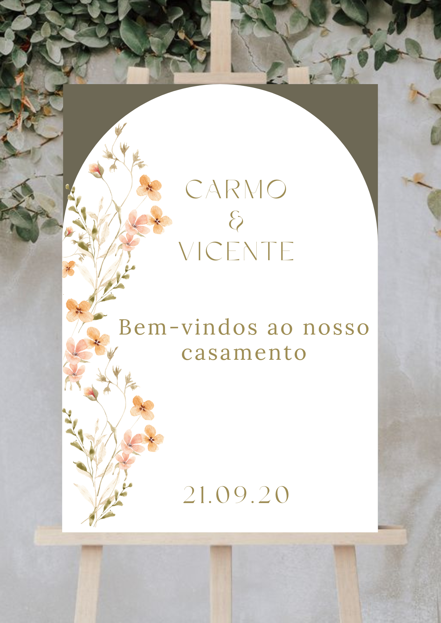 Placa de Boas Vindas - Tema Primavera
