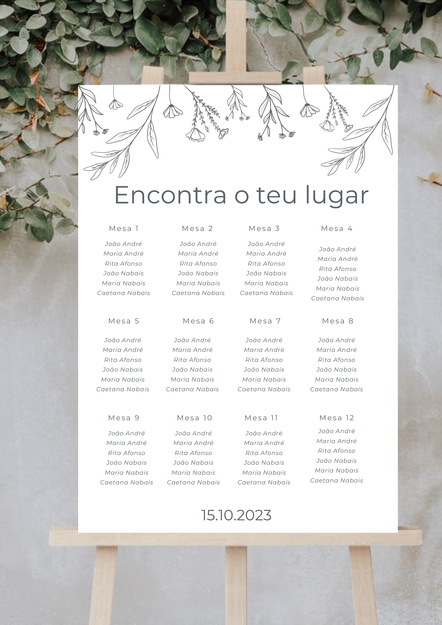 Placa de Lugares - Tema Cinza