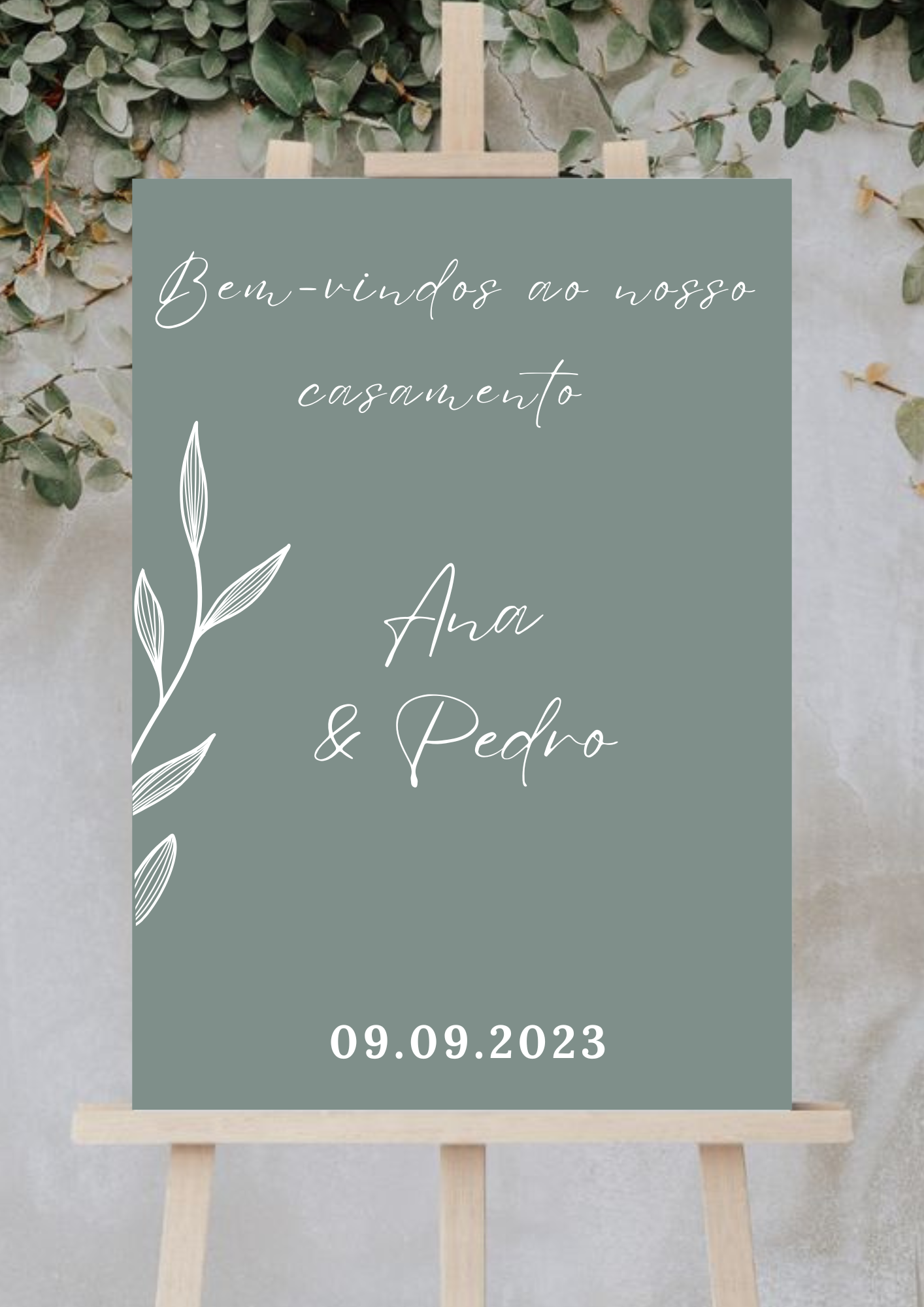 Placa de Boas Vindas - Tema Raminho