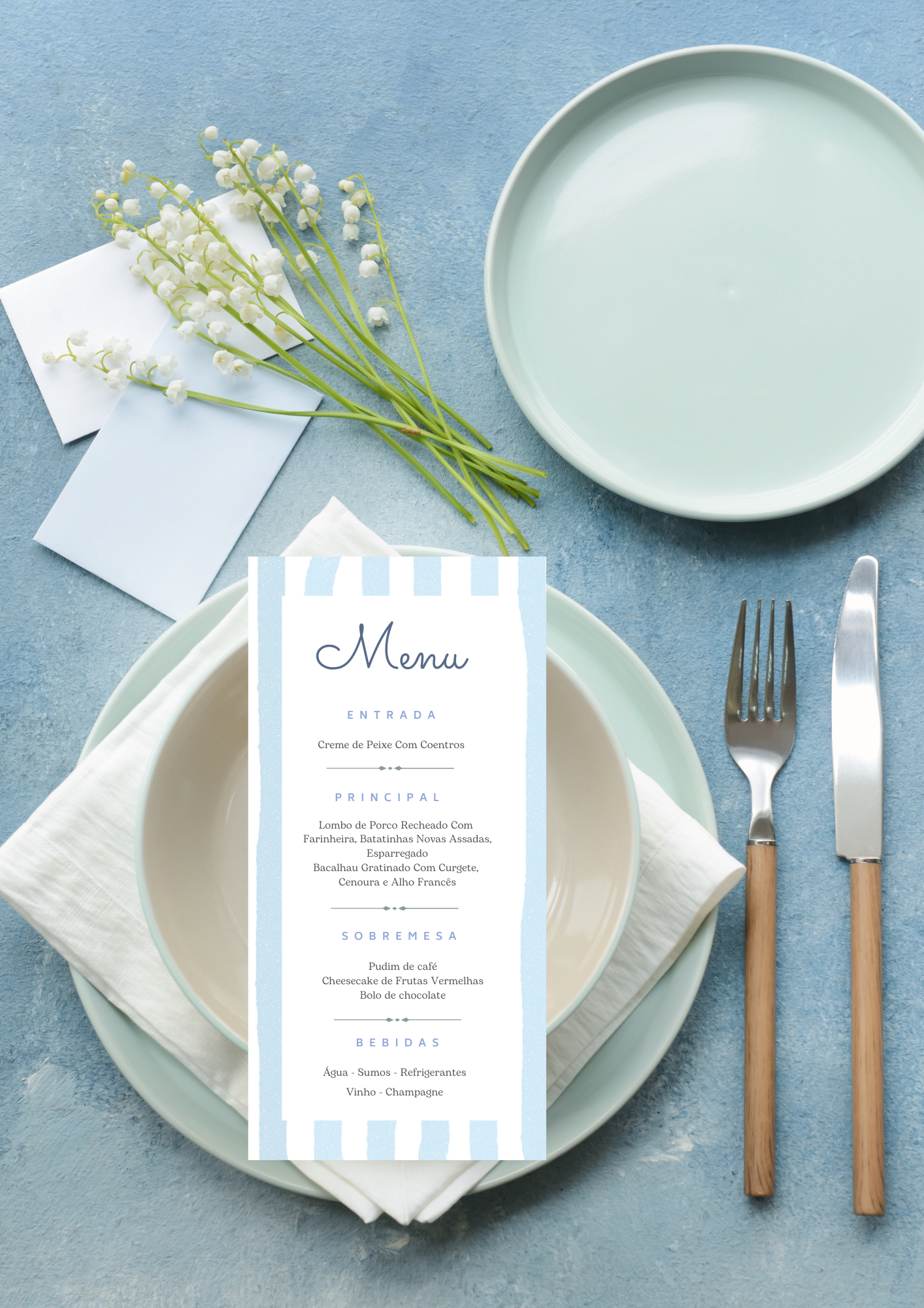 Menu - Tema Laços