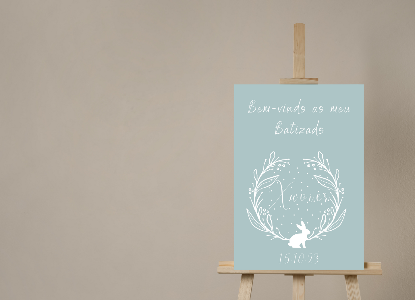 Placa de Boas Vindas - Tema Azevinho