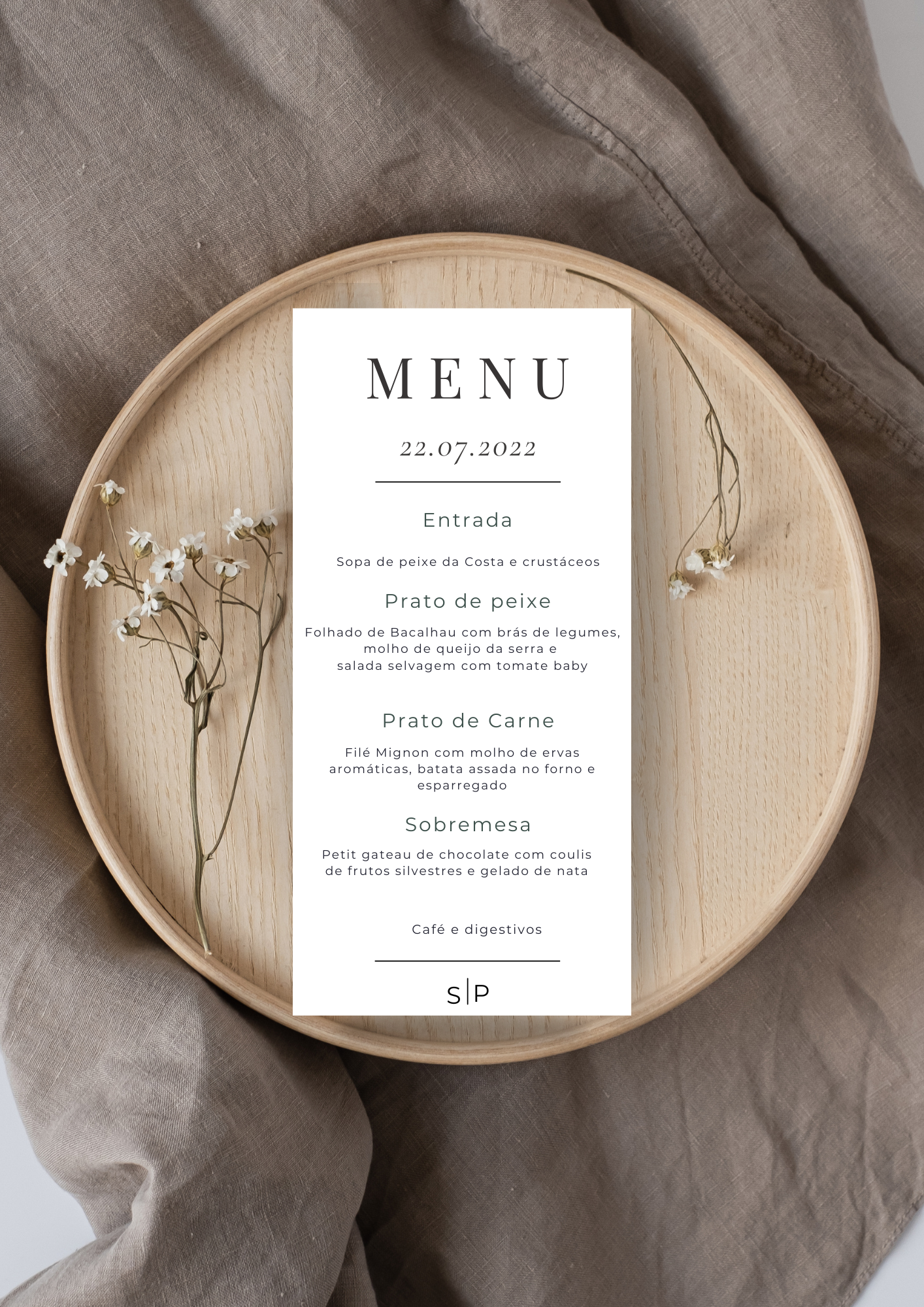 Menu - Tema Serifa