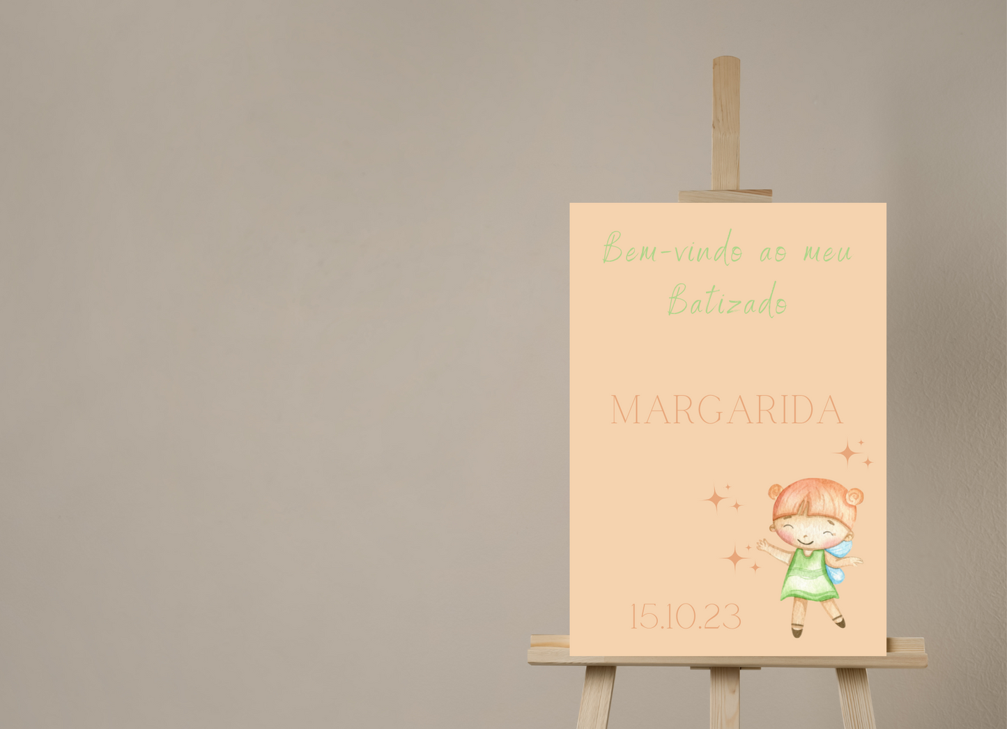 Placa de Boas Vindas - Tema Fadinha