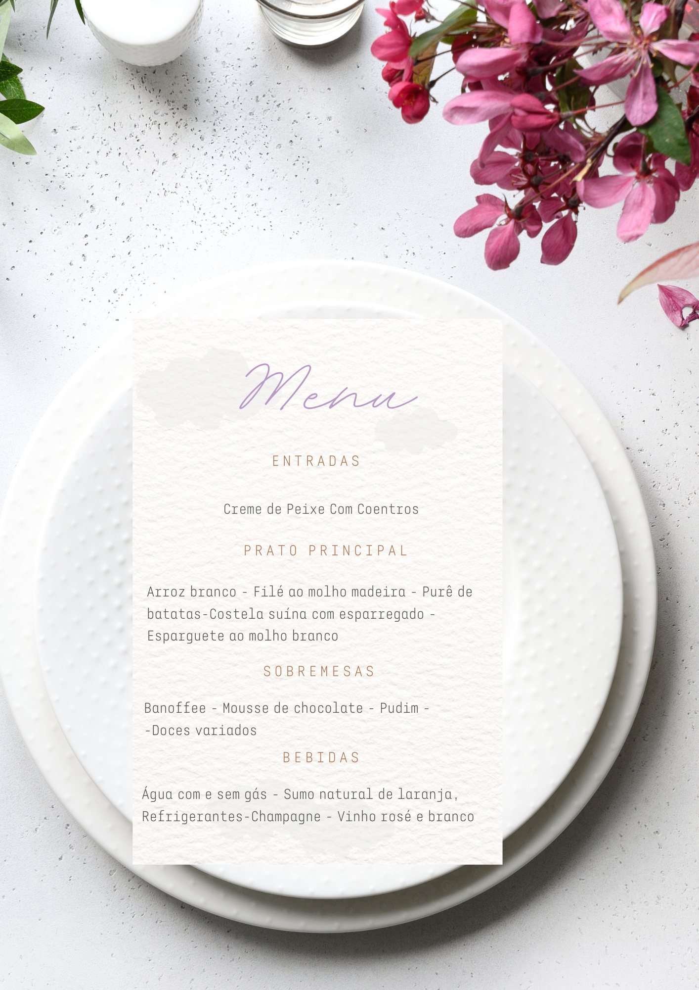 Menu - Tema Balão de Ar Quente