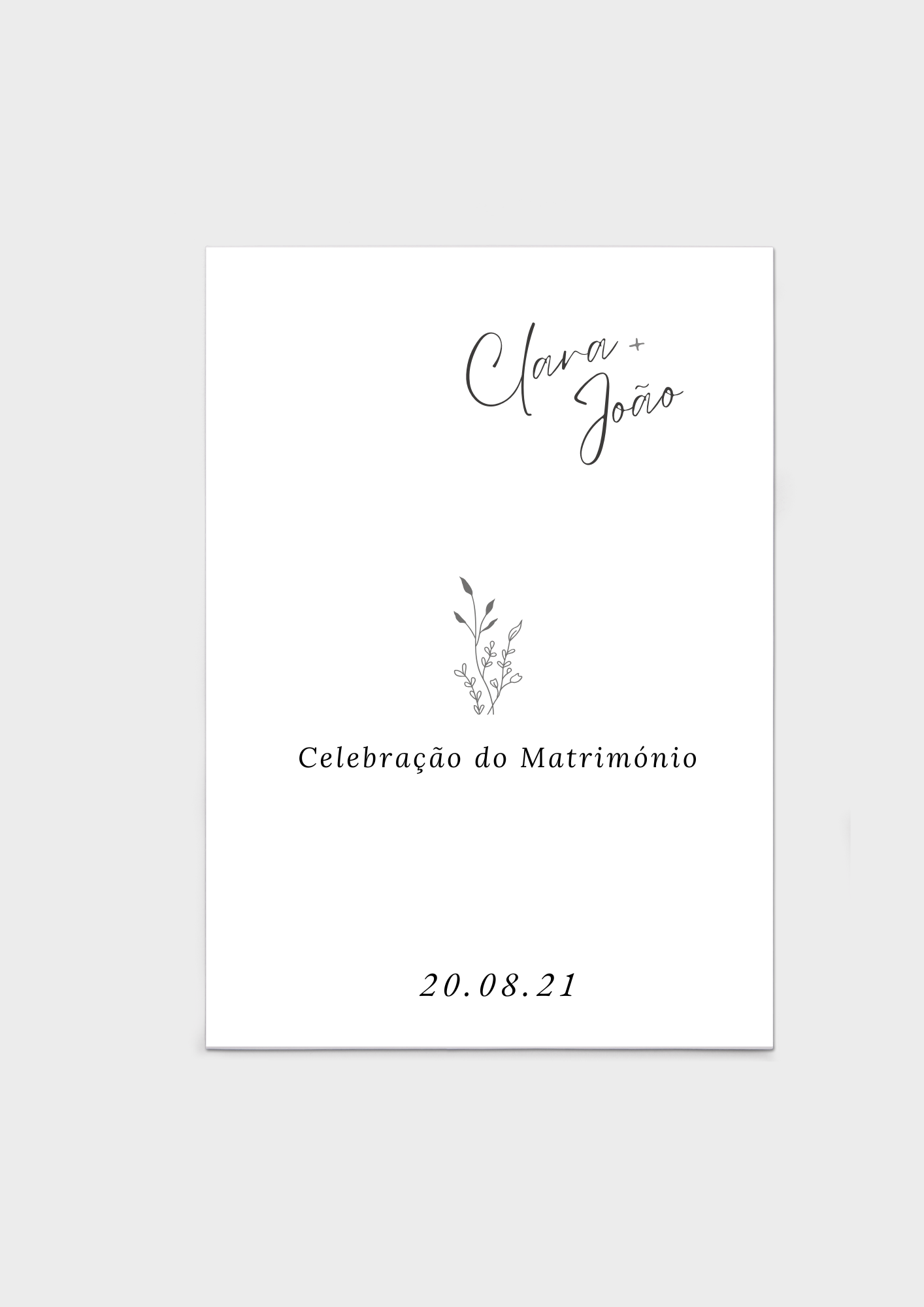 Missal de Casamento - Tema Preto e Branco