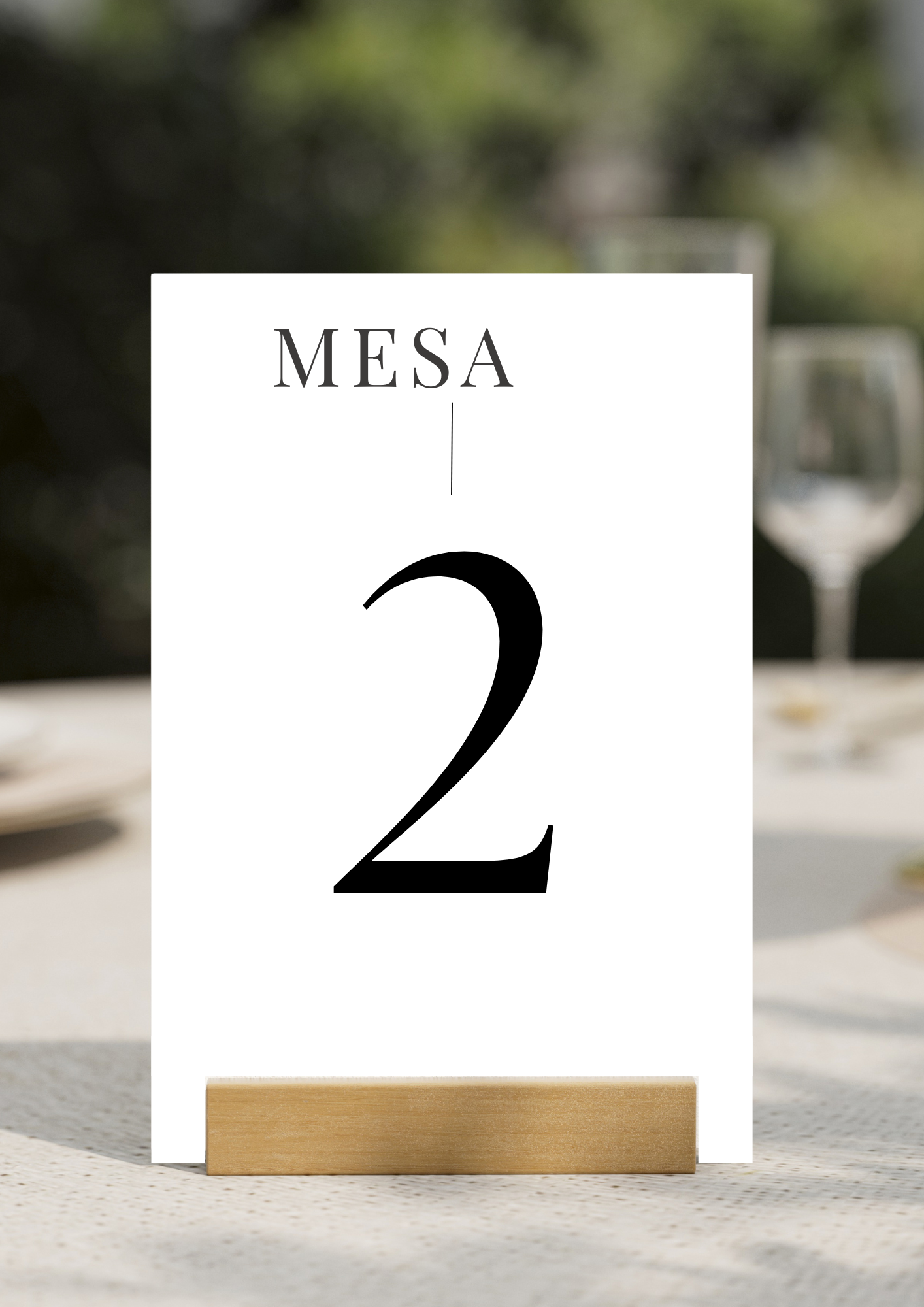 Marcador de Mesa - Tema Serifa