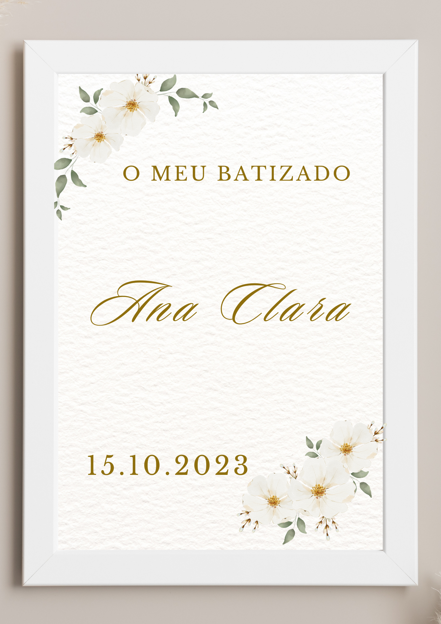 Poster de Mesa de Bolo - Tema Plumerias