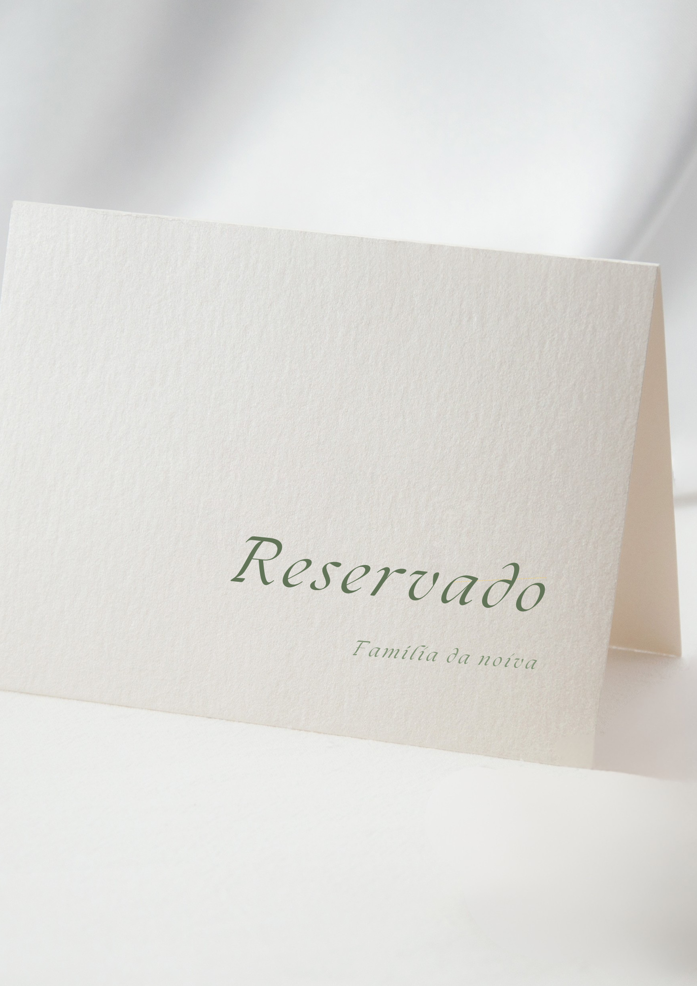 Etiqueta de Mesa - Tema Coroa Verde