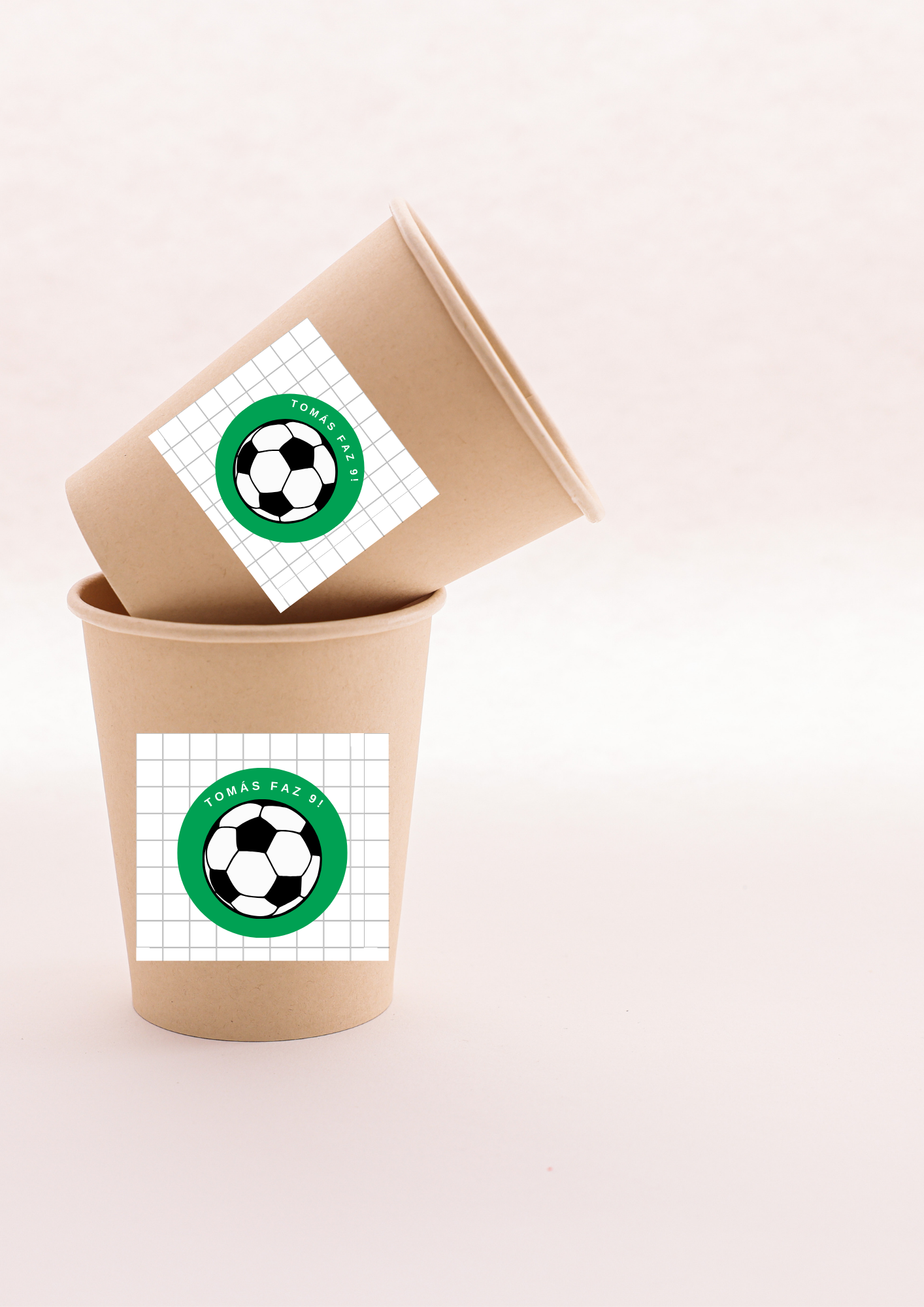 Etiqueta Retangular - Tema Futebol Verde