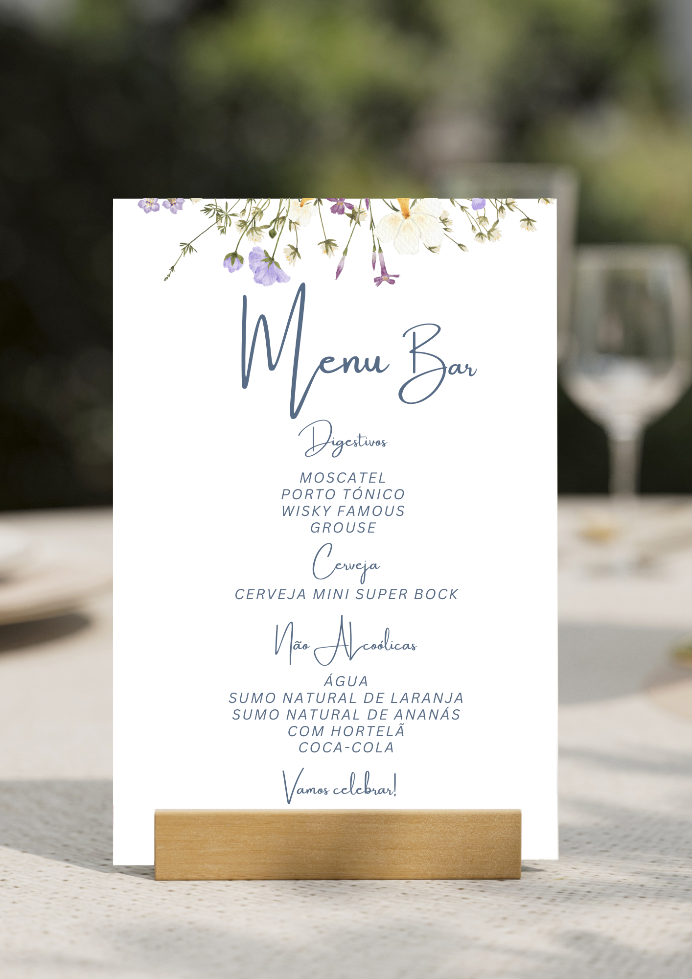 Menu de Bar - Tema Campestre