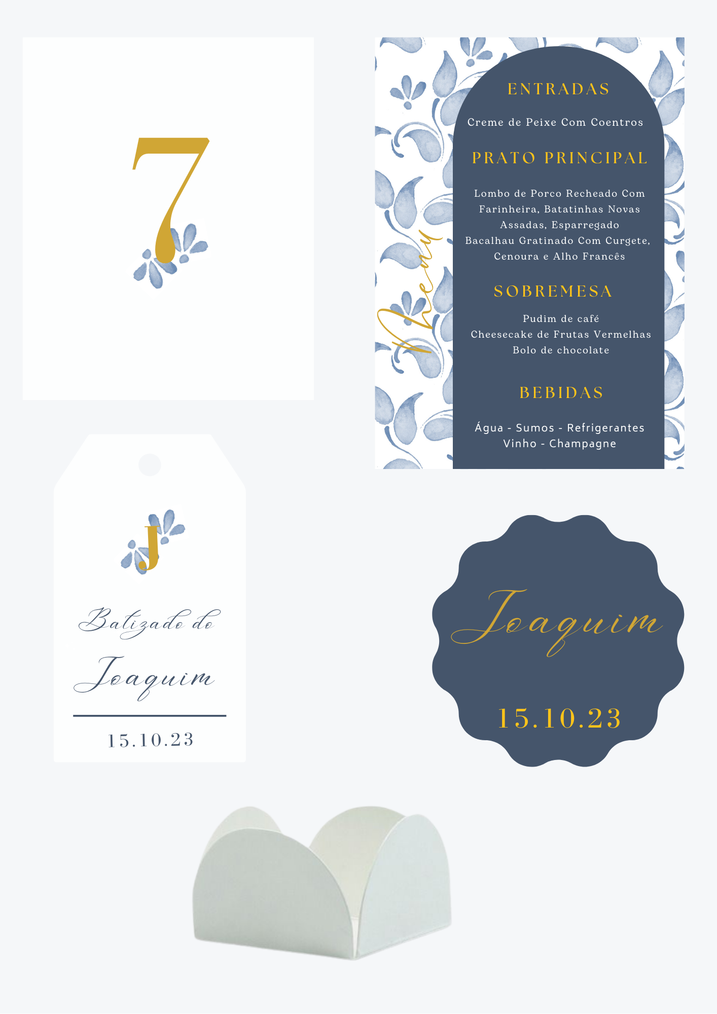 Tema Folhas Azuis | Kit M