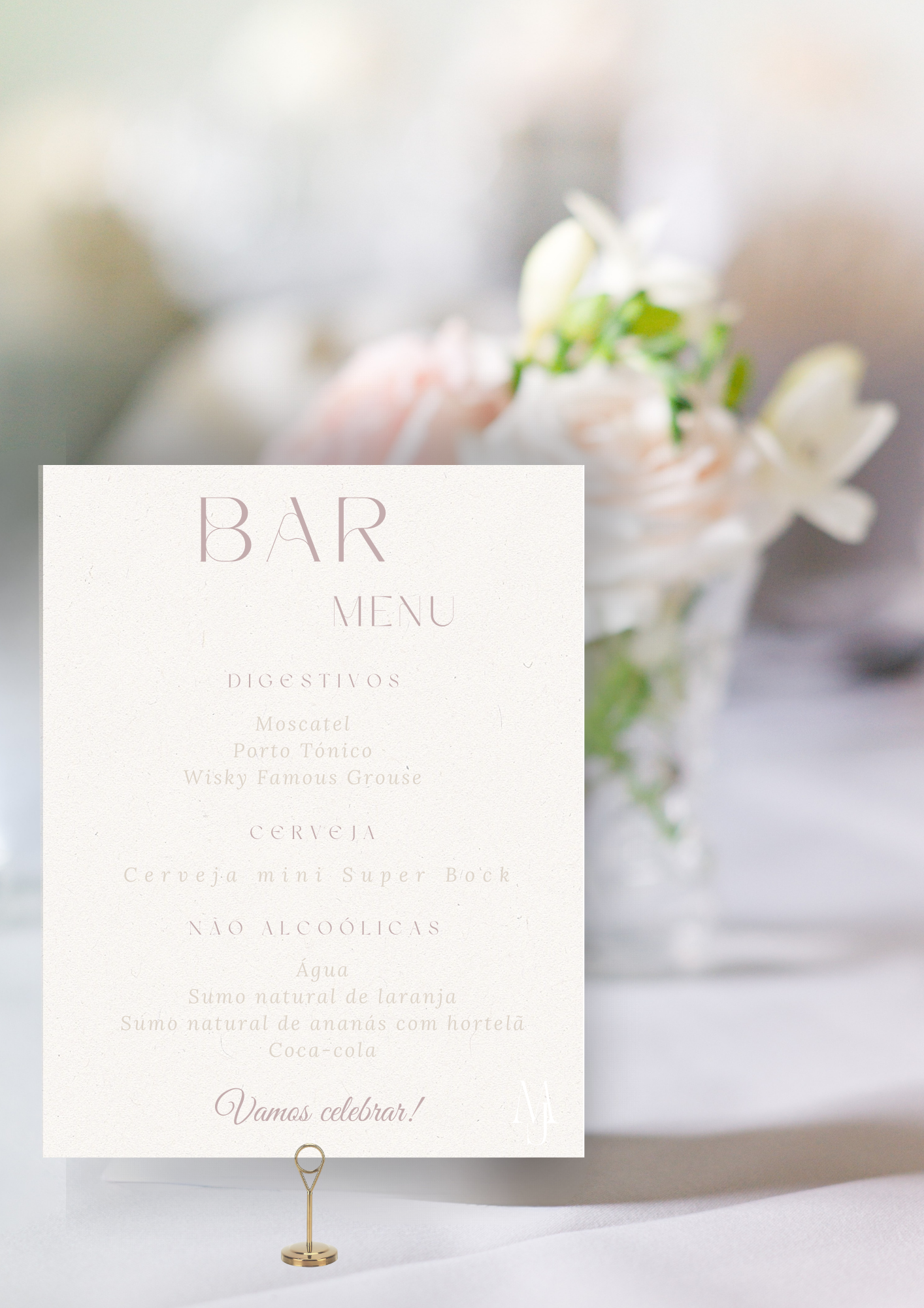 Menu de Bar - Tema Areia