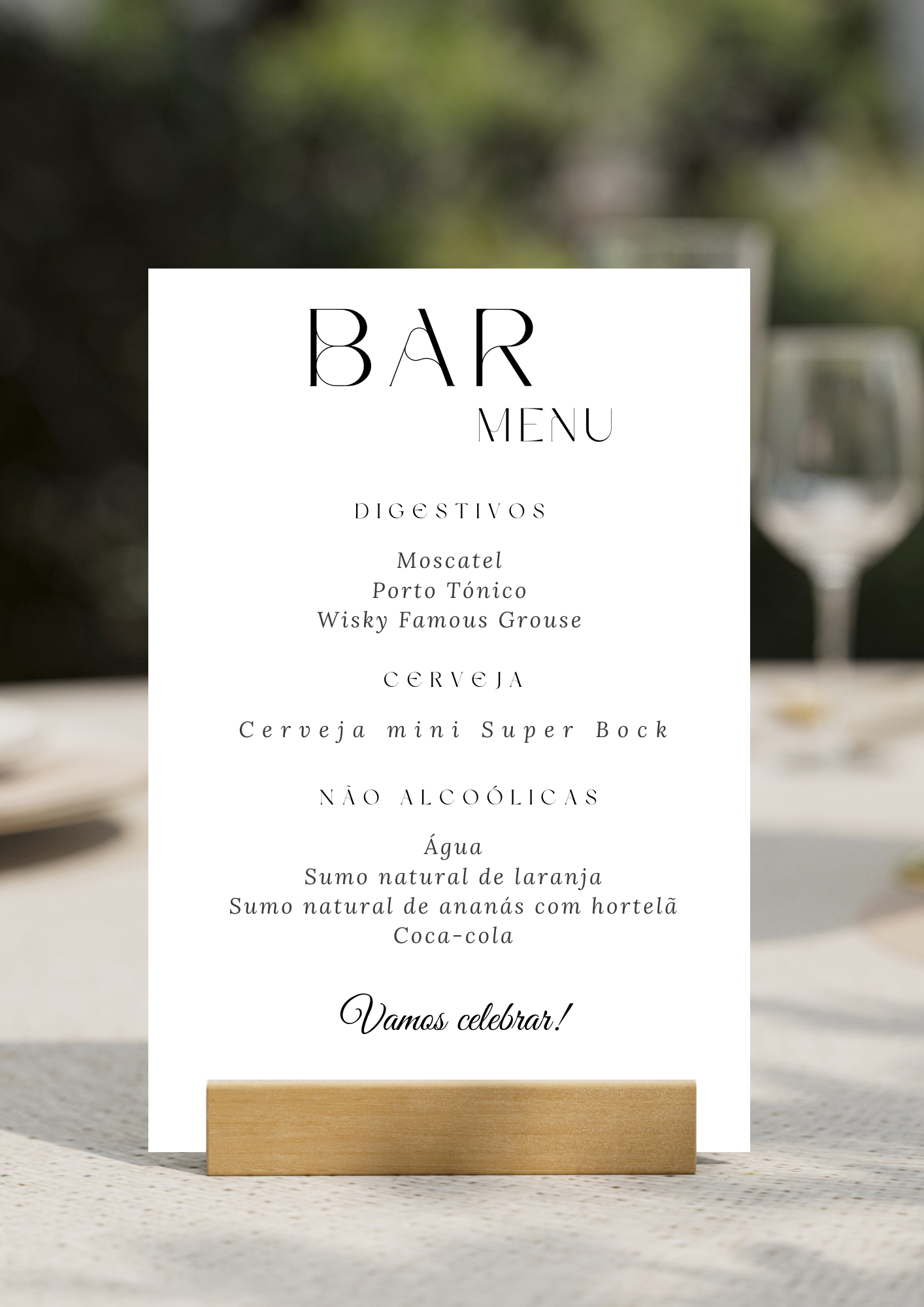 Menu de Bar - Tema Arco