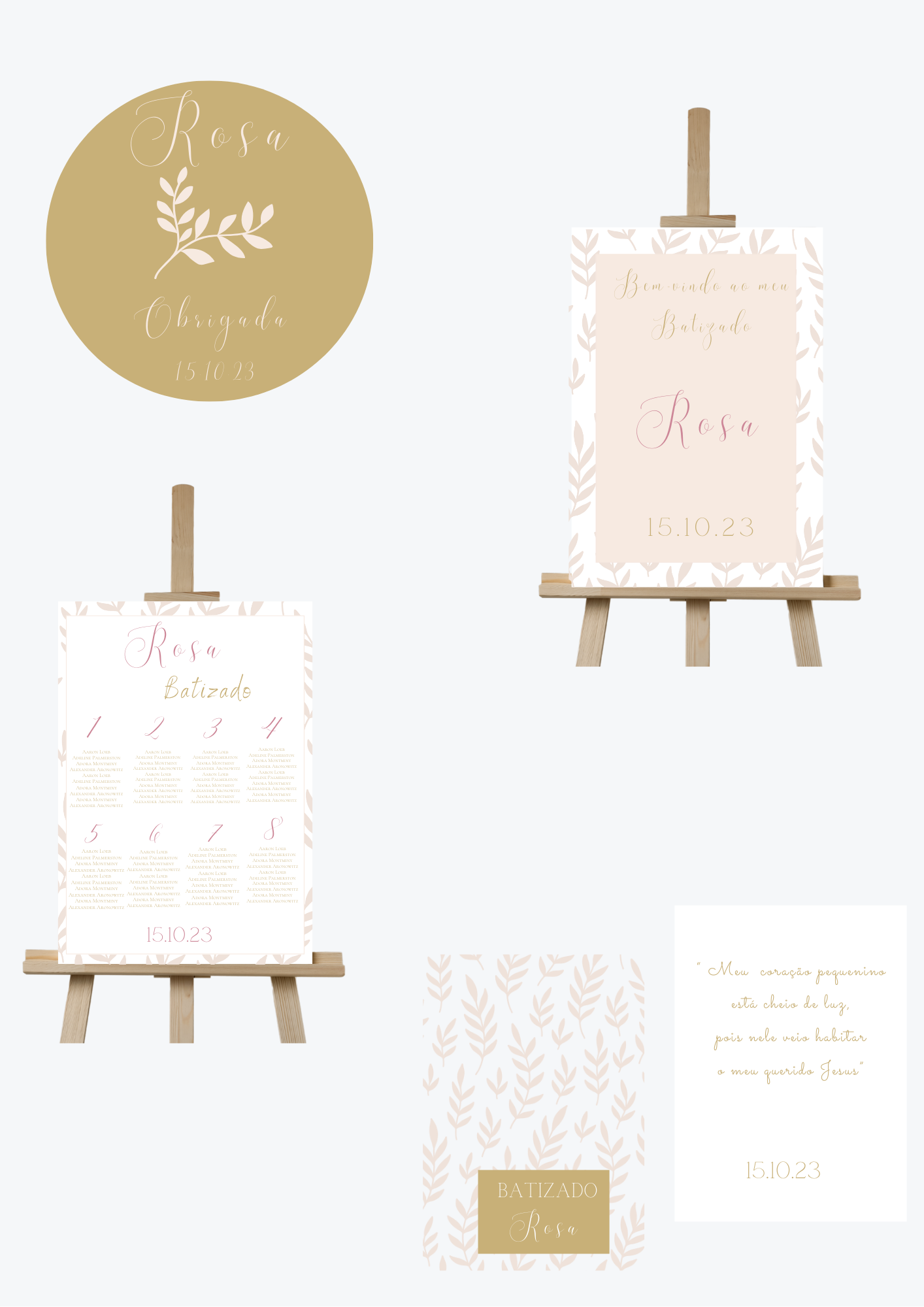 Tema Folhas Douradas | Kit L