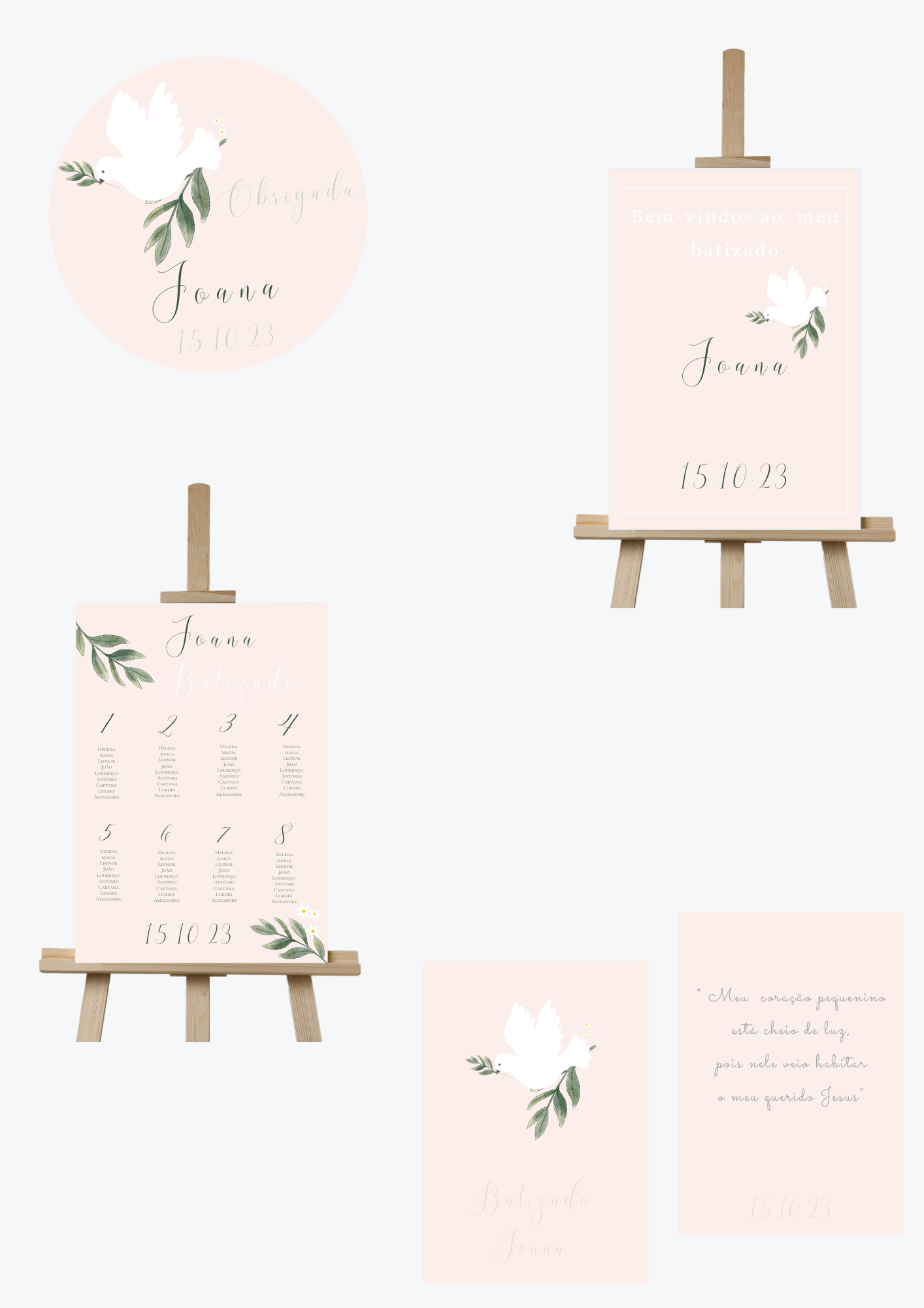 Tema Pomba Rosa | Kit L