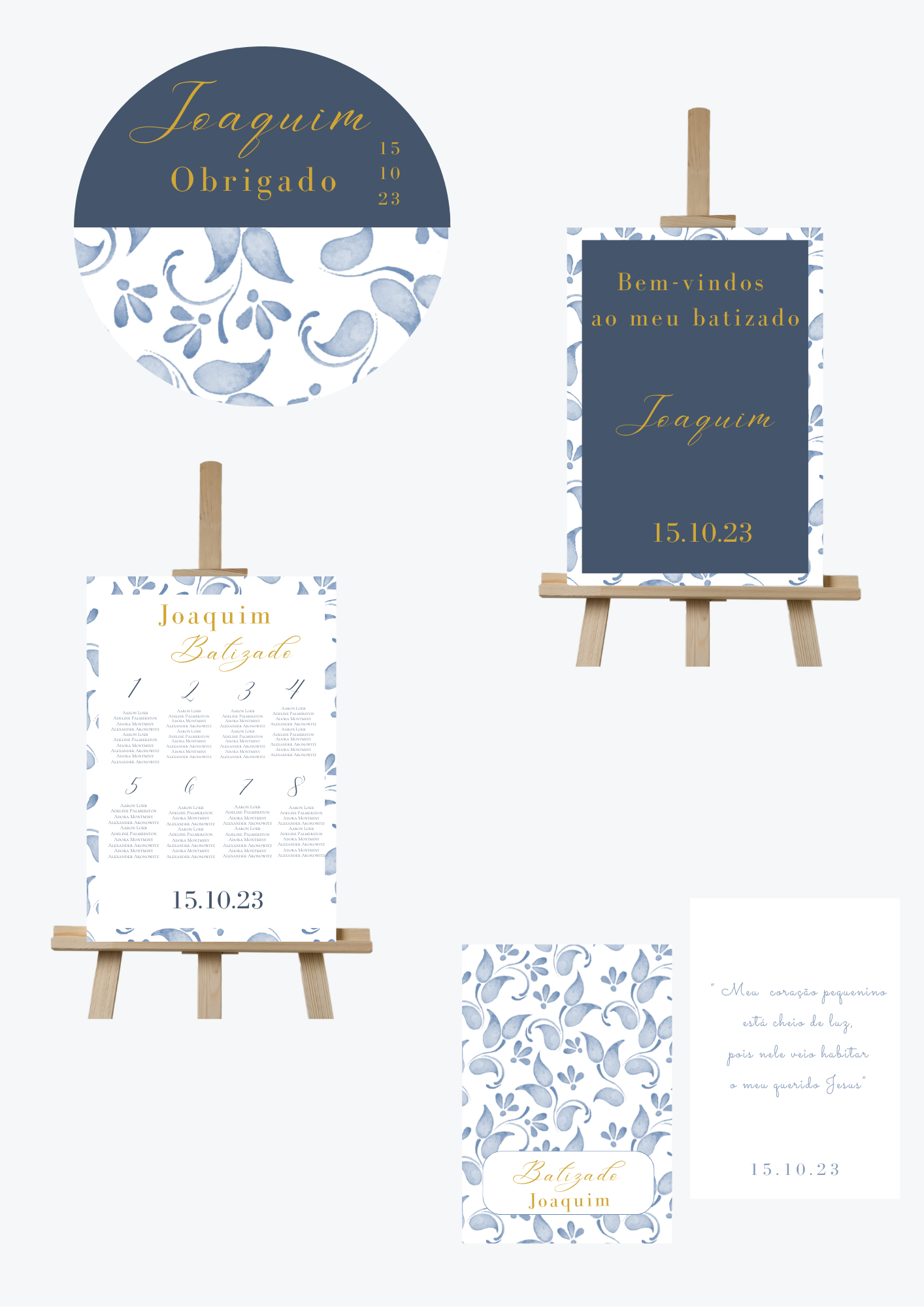 Tema Folhas Azuis | Kit L