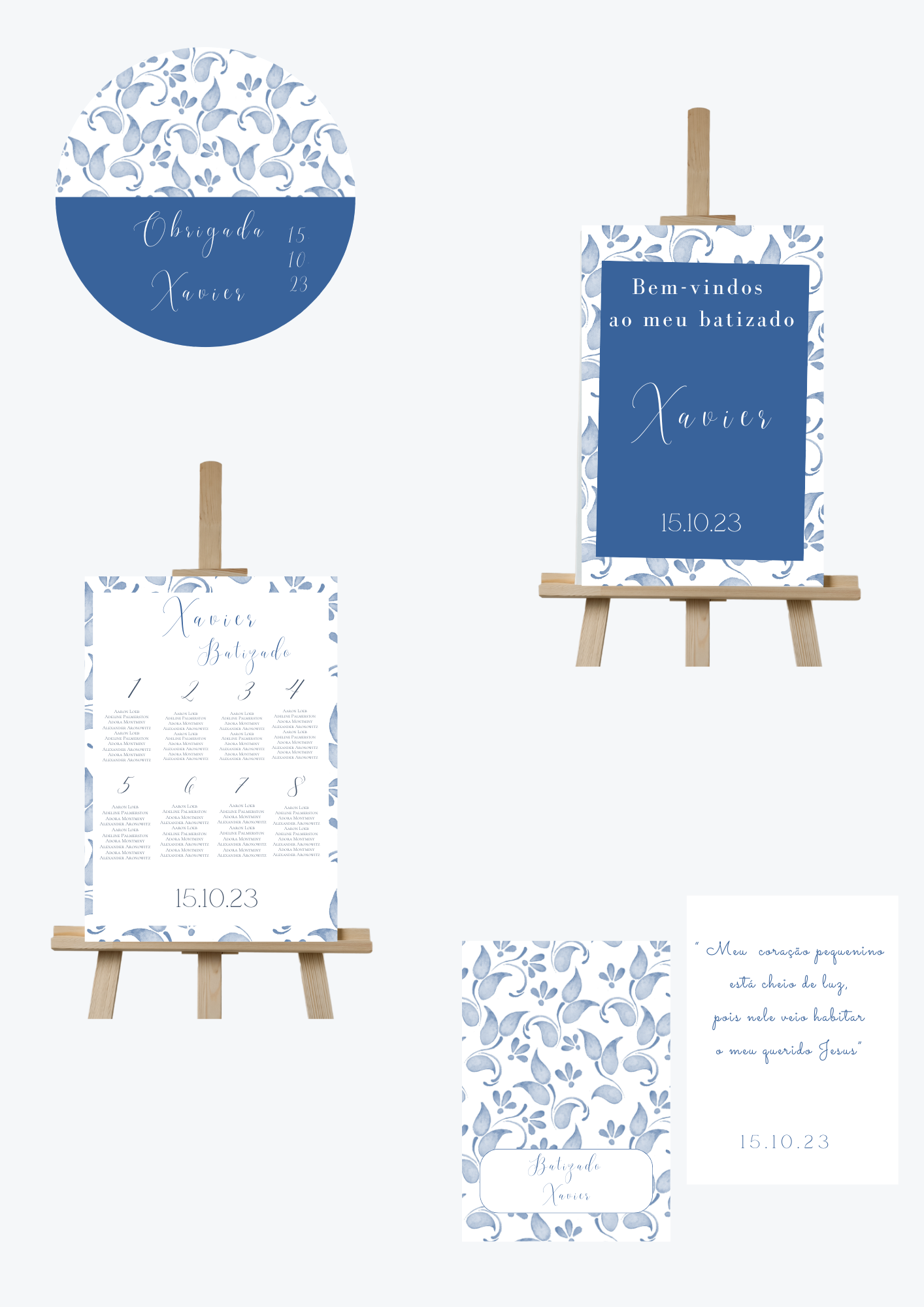 Tema Cornucópias Azuis | Kit L