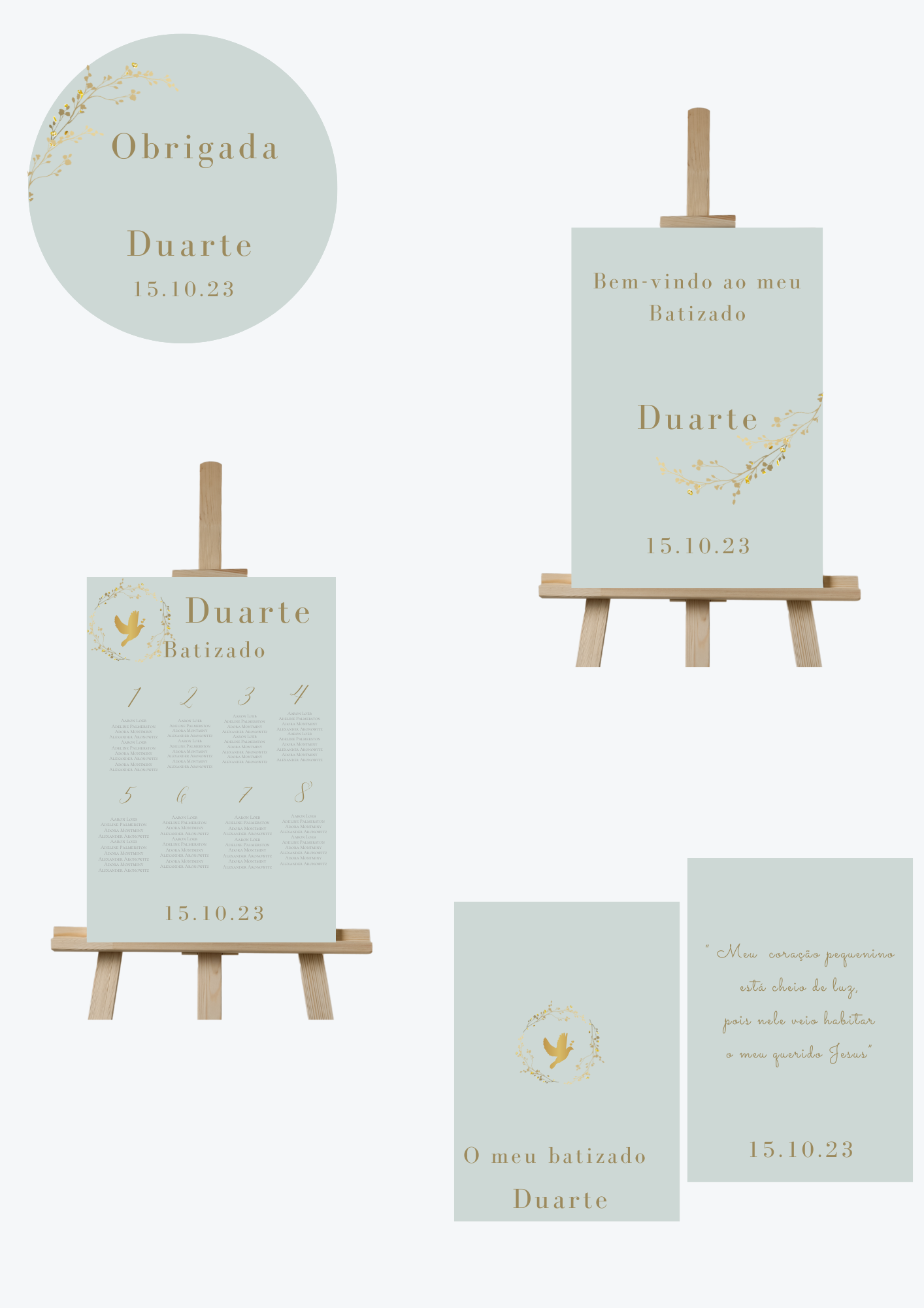 Tema Pomba Dourada | Kit L