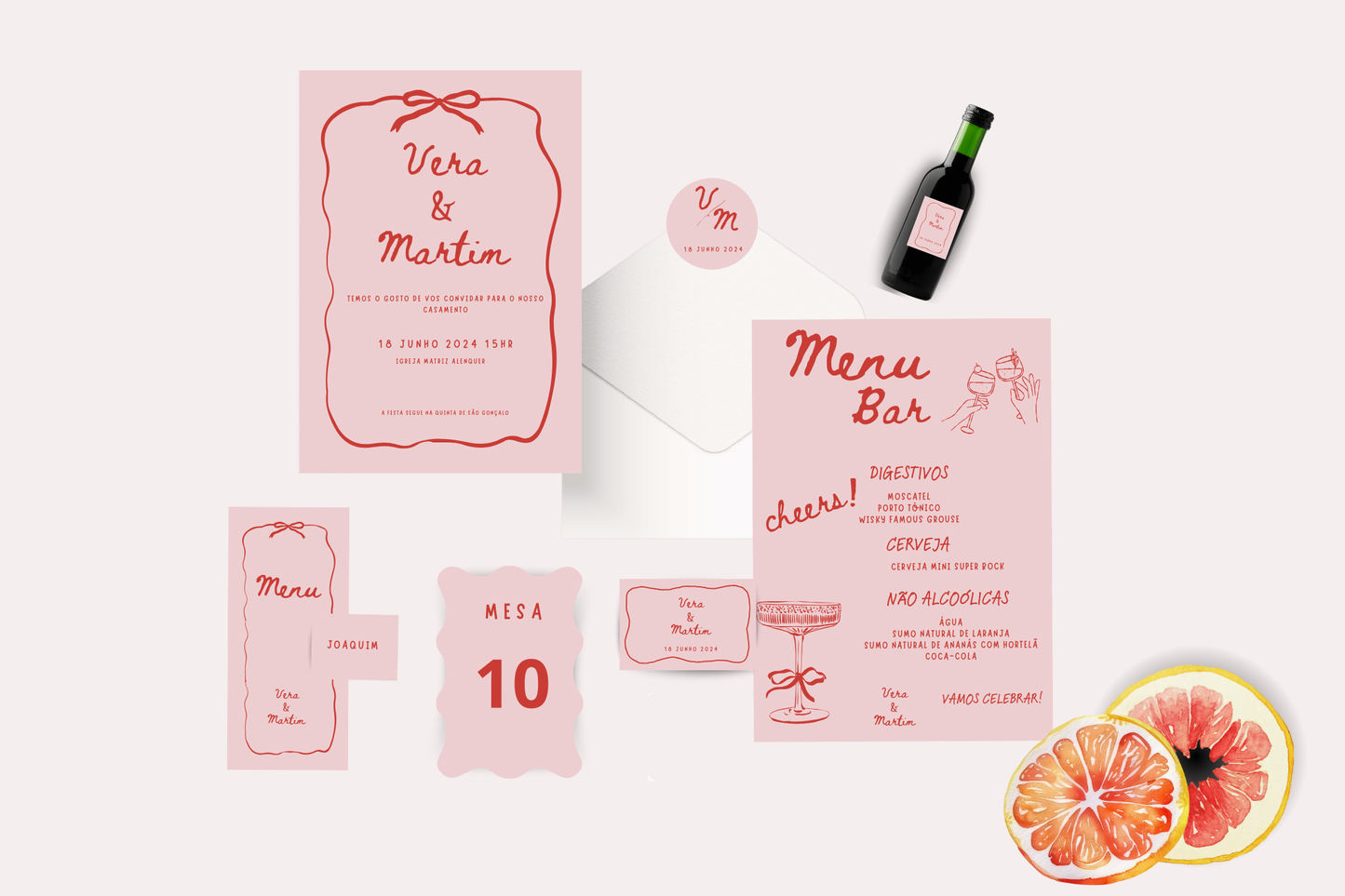 Tema Laço Vermelho | Kit Casamento