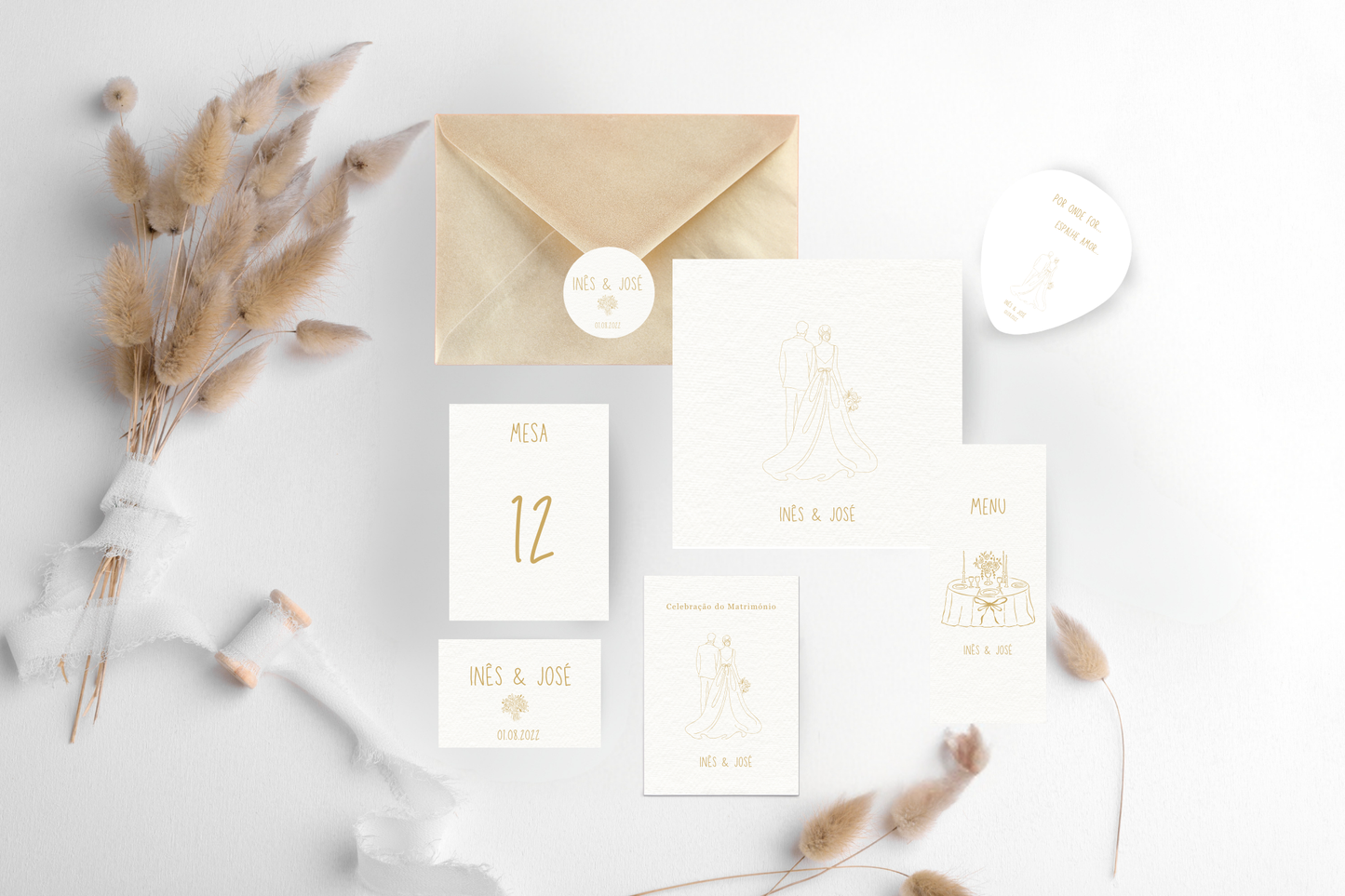 Tema Silhueta Amarela | Kit Casamento