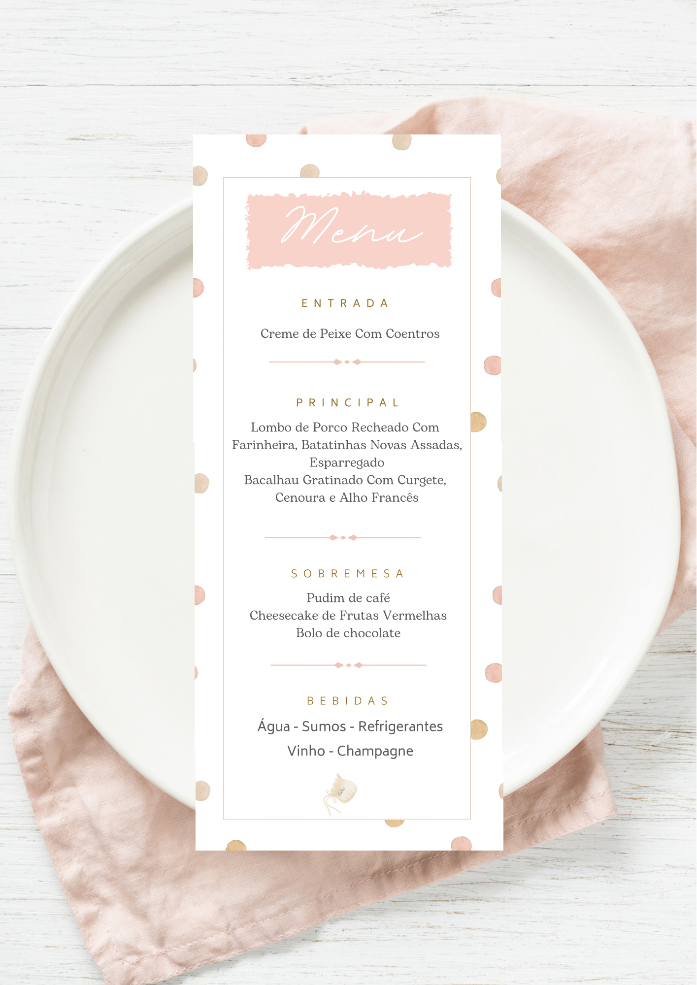 Menu - Tema Jardineiras