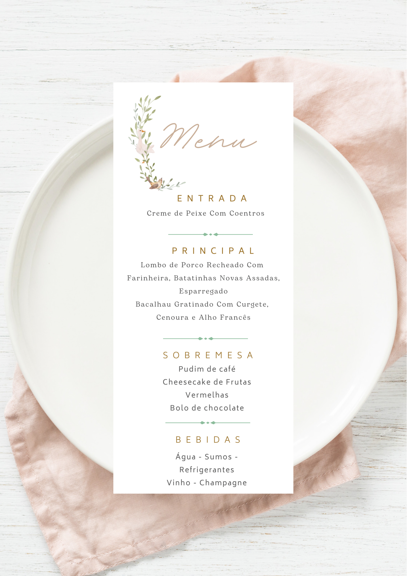 Menu - Tema Asas