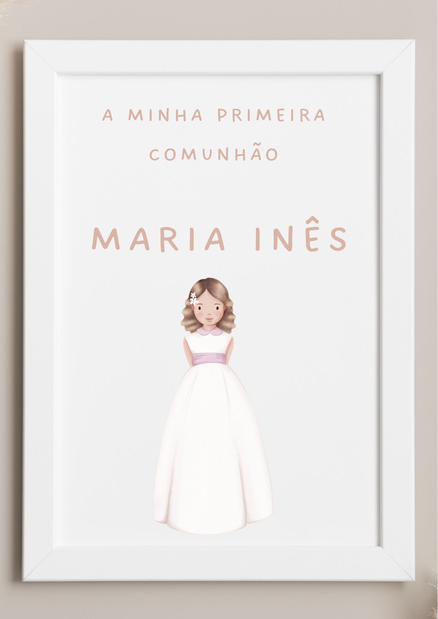 Poster de Mesa de Bolo - Tema Vestido Branco 2