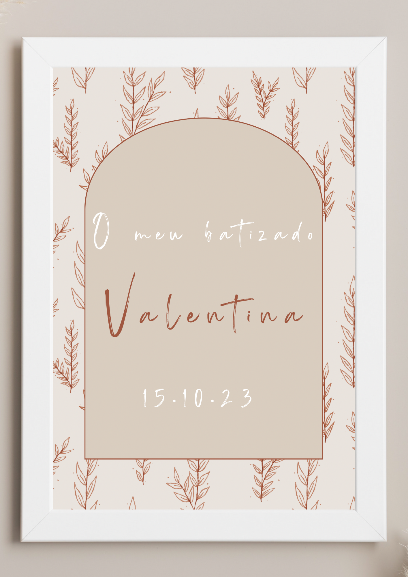 Poster de Mesa de Bolo - Tema Trigo