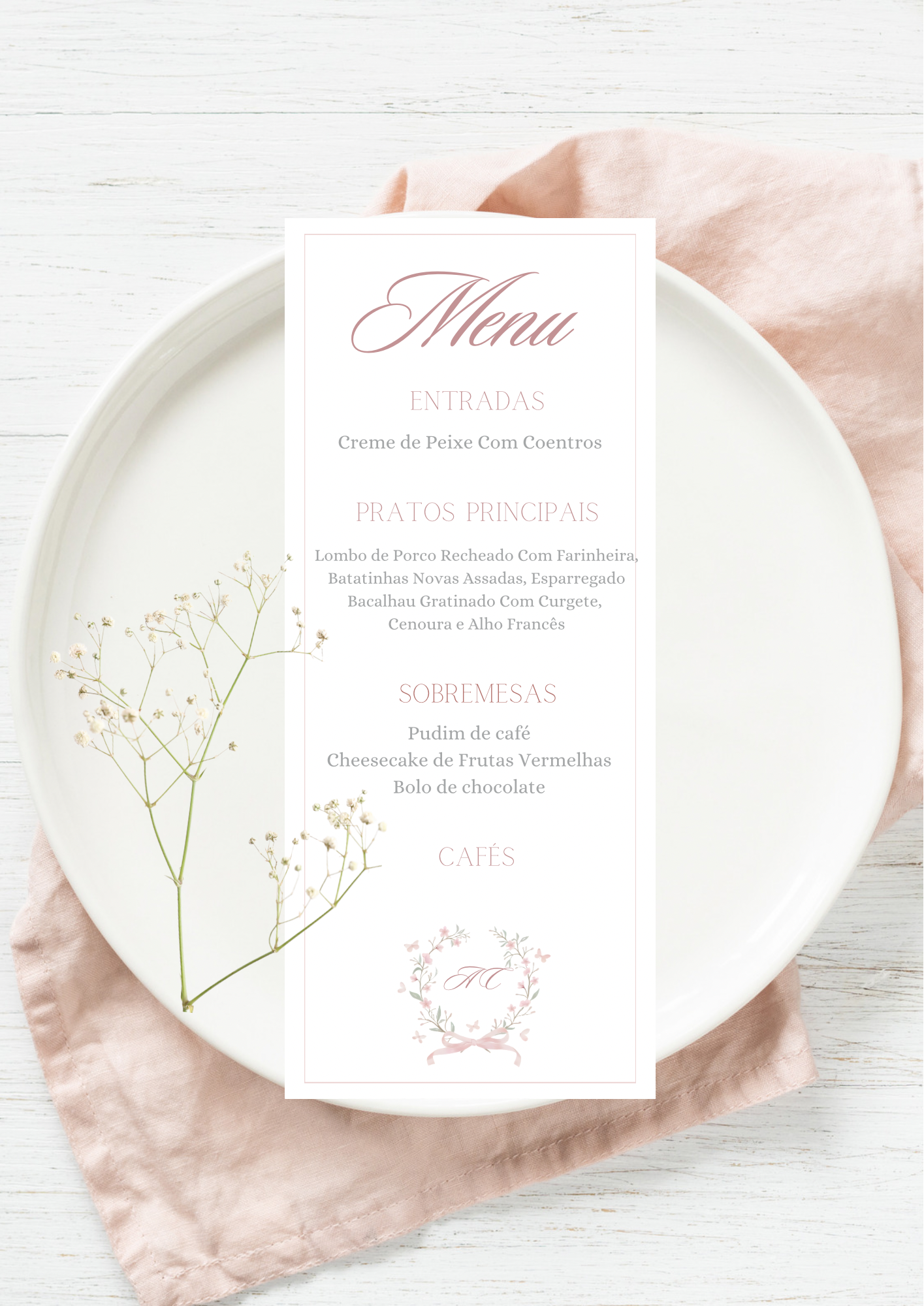 Menu - Tema Coroa do Campo