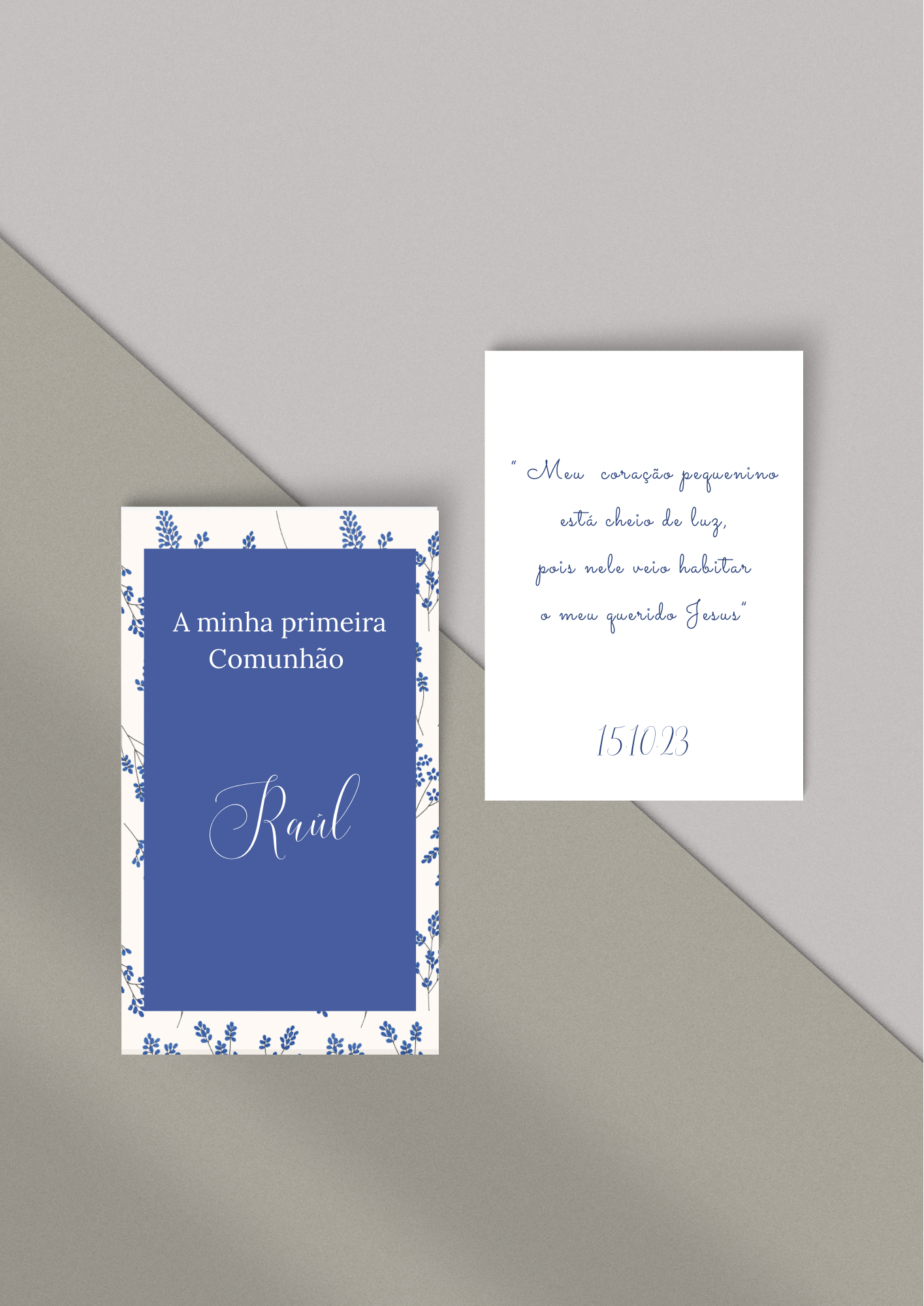 Pagela dos Santinhos - Tema Raminho Azul