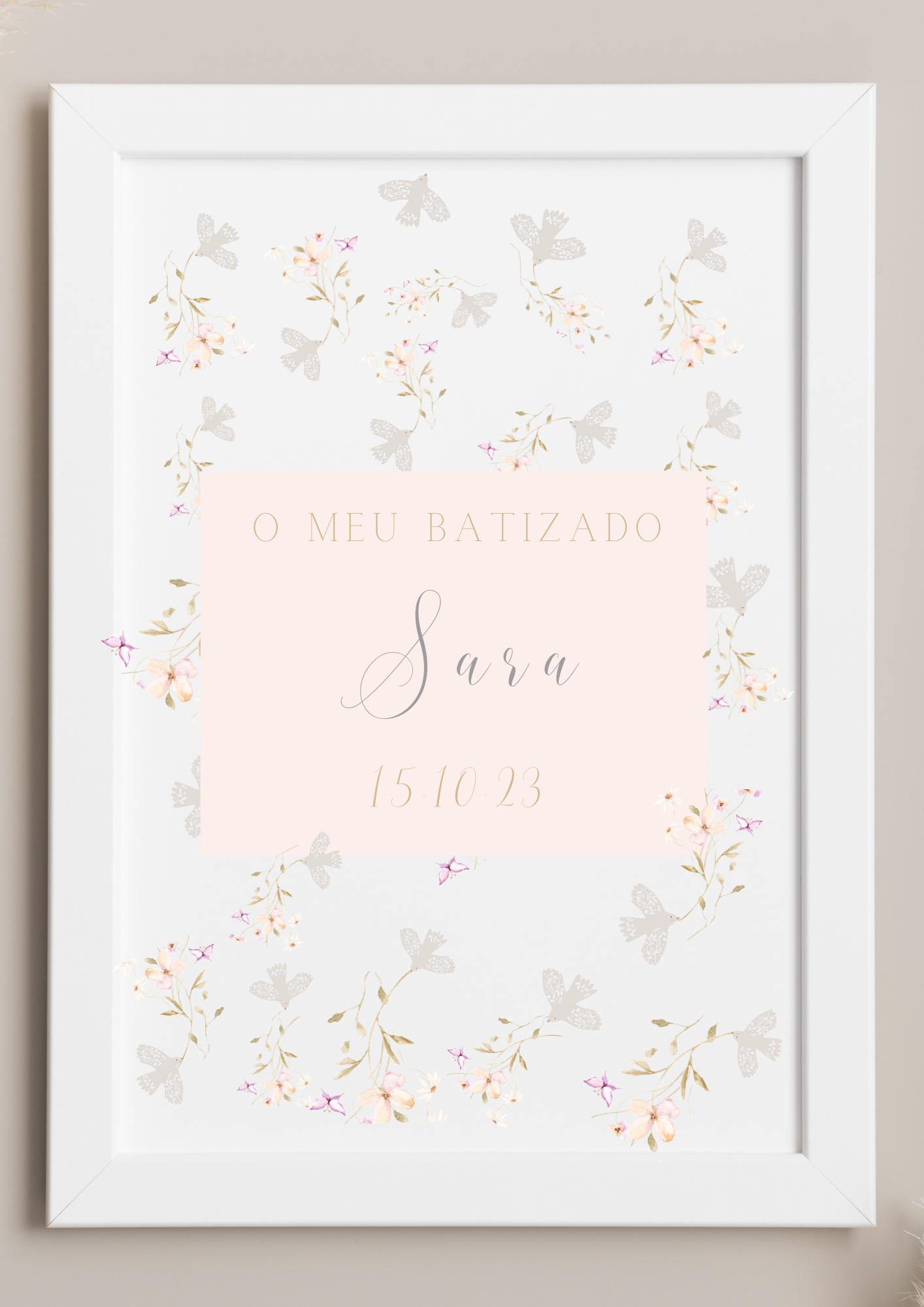 Poster de Mesa de Bolo - Tema Raminho