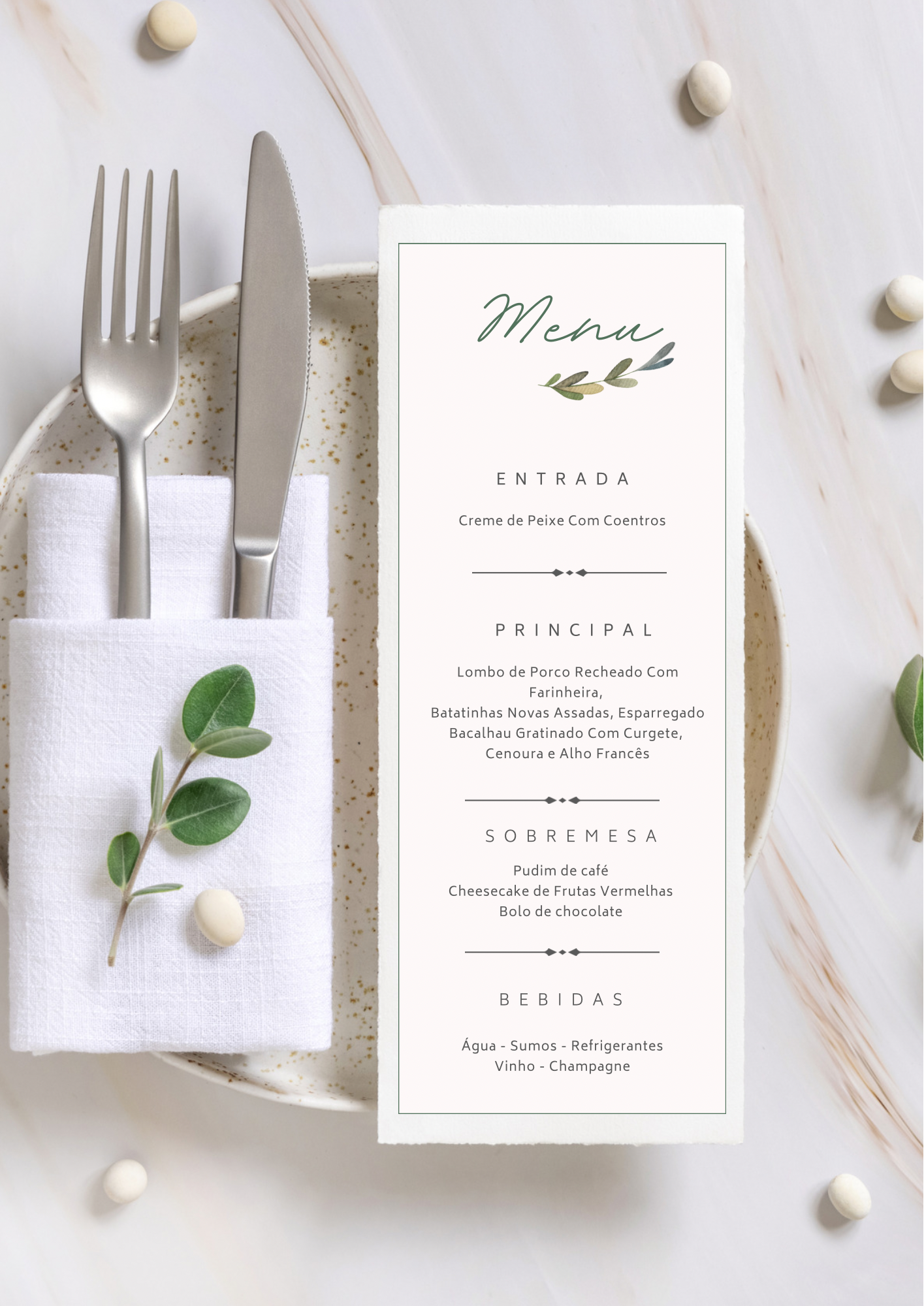 Menu - Tema Verdes