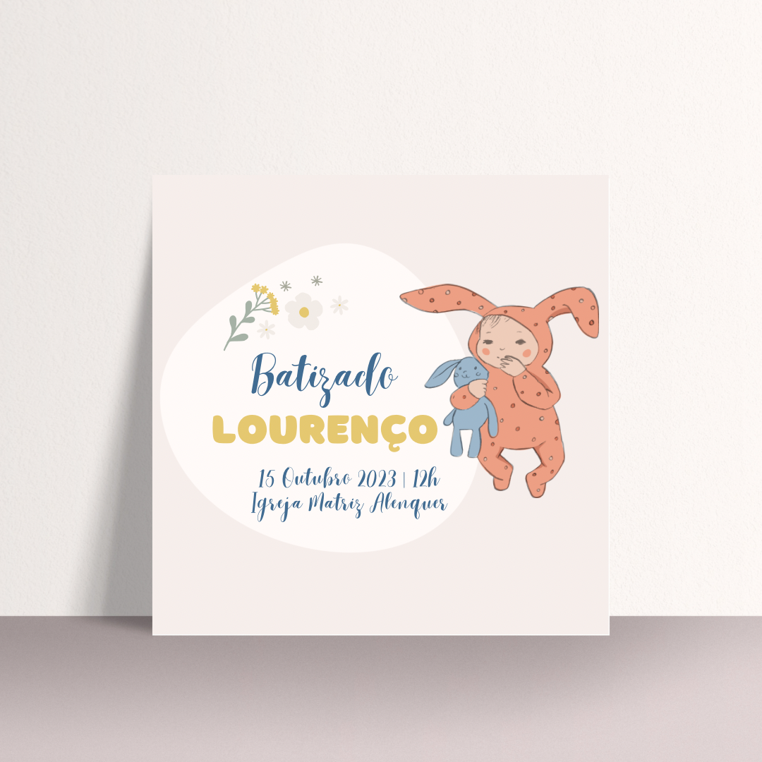 Convite - Tema Peluche