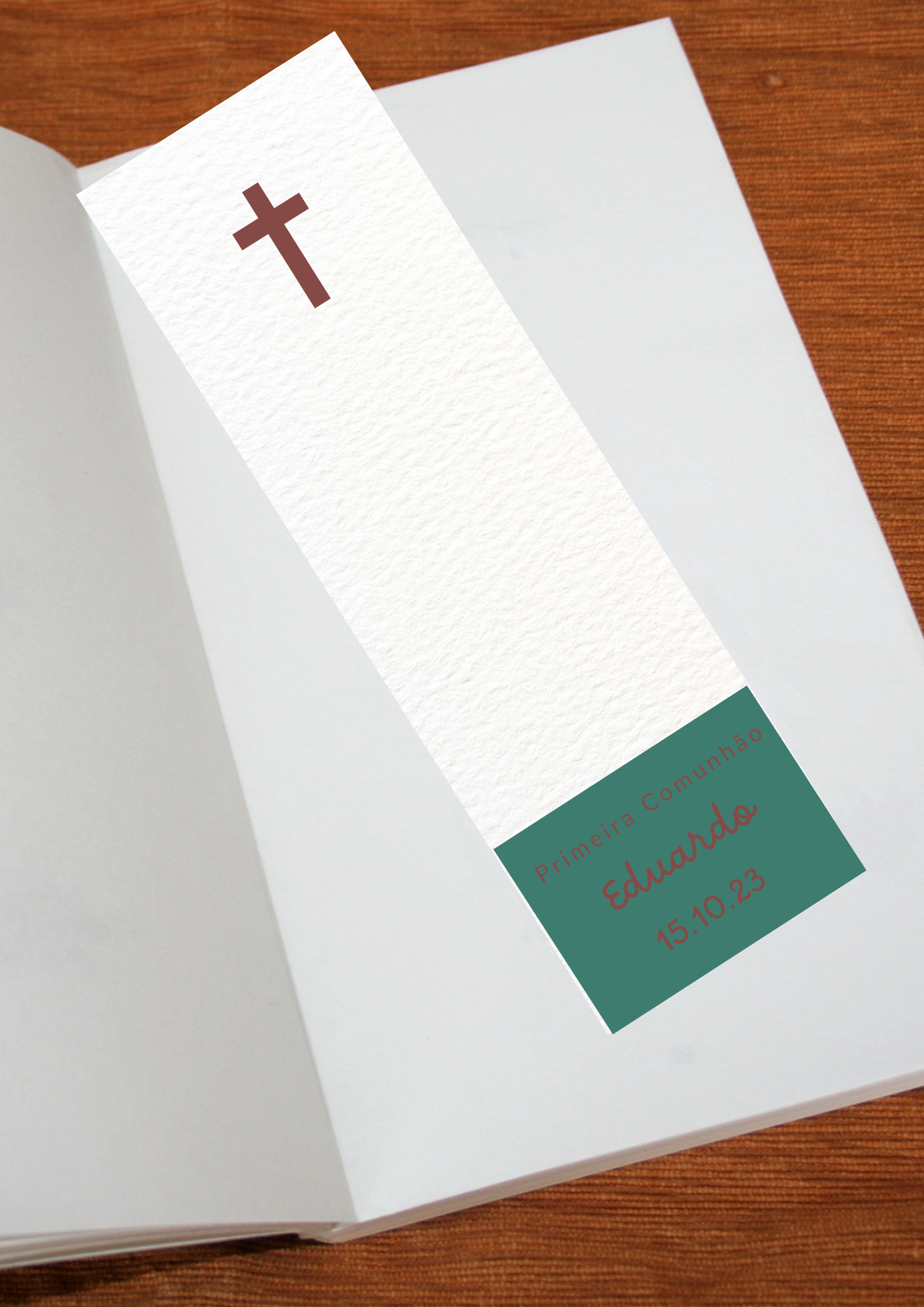 Marcador de Livro - Tema Igreja Azul