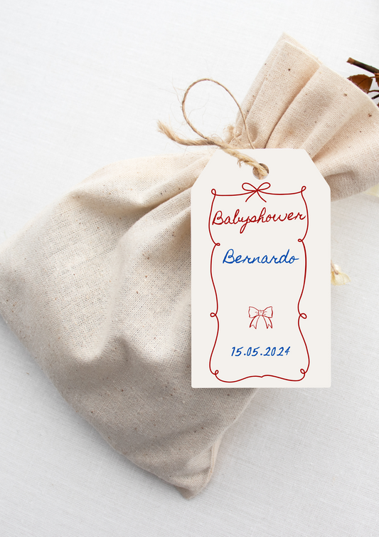 Cartão de Agradecimento - Tema Laço Vermelho