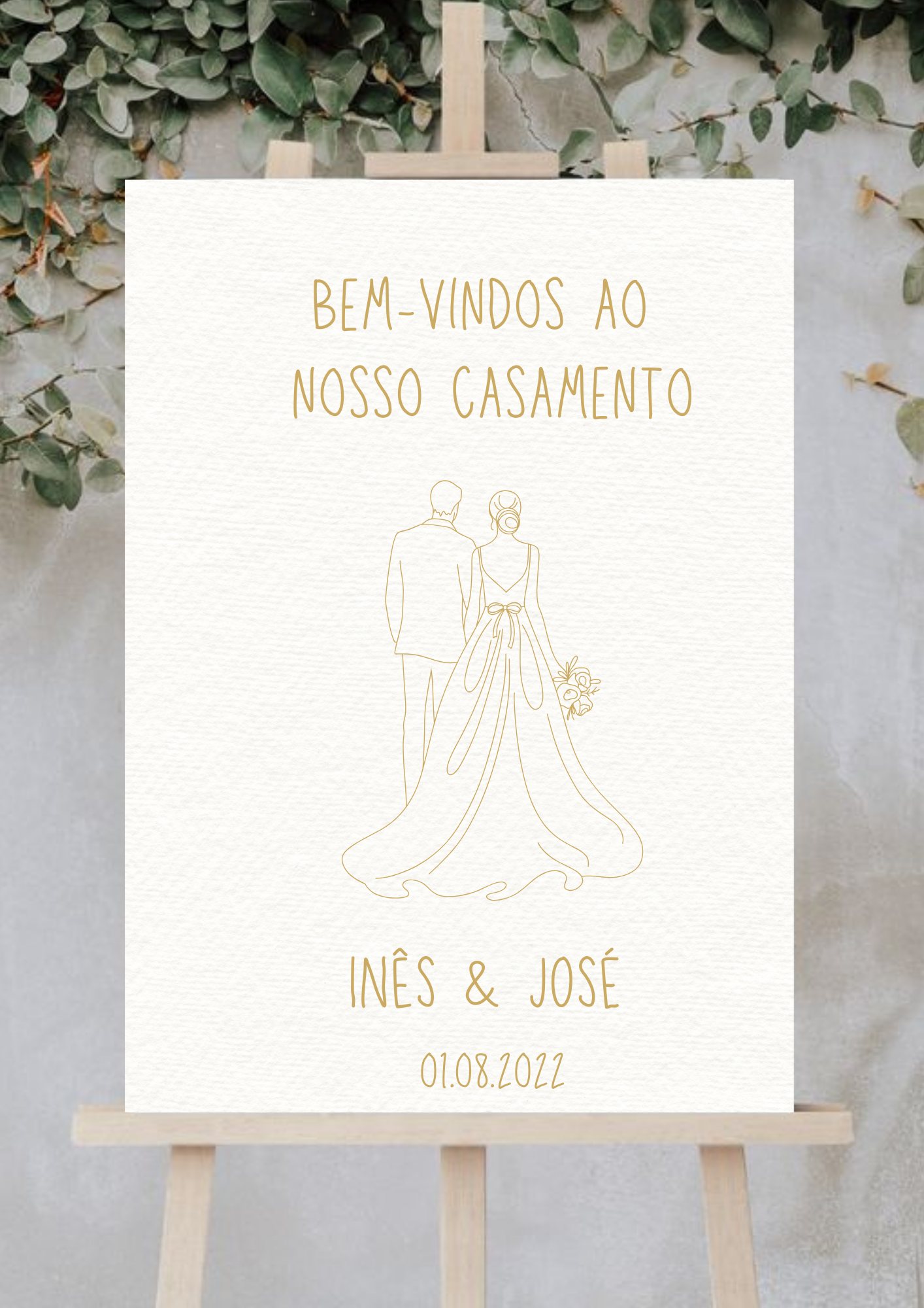 Placa de Boas Vindas - Tema Silhueta Amarela