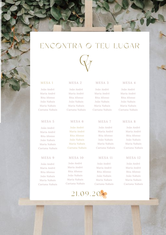 Placa de Lugares - Tema Primavera