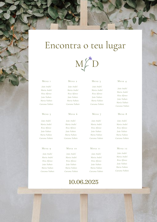 Placa de Lugares - Tema Papoilas