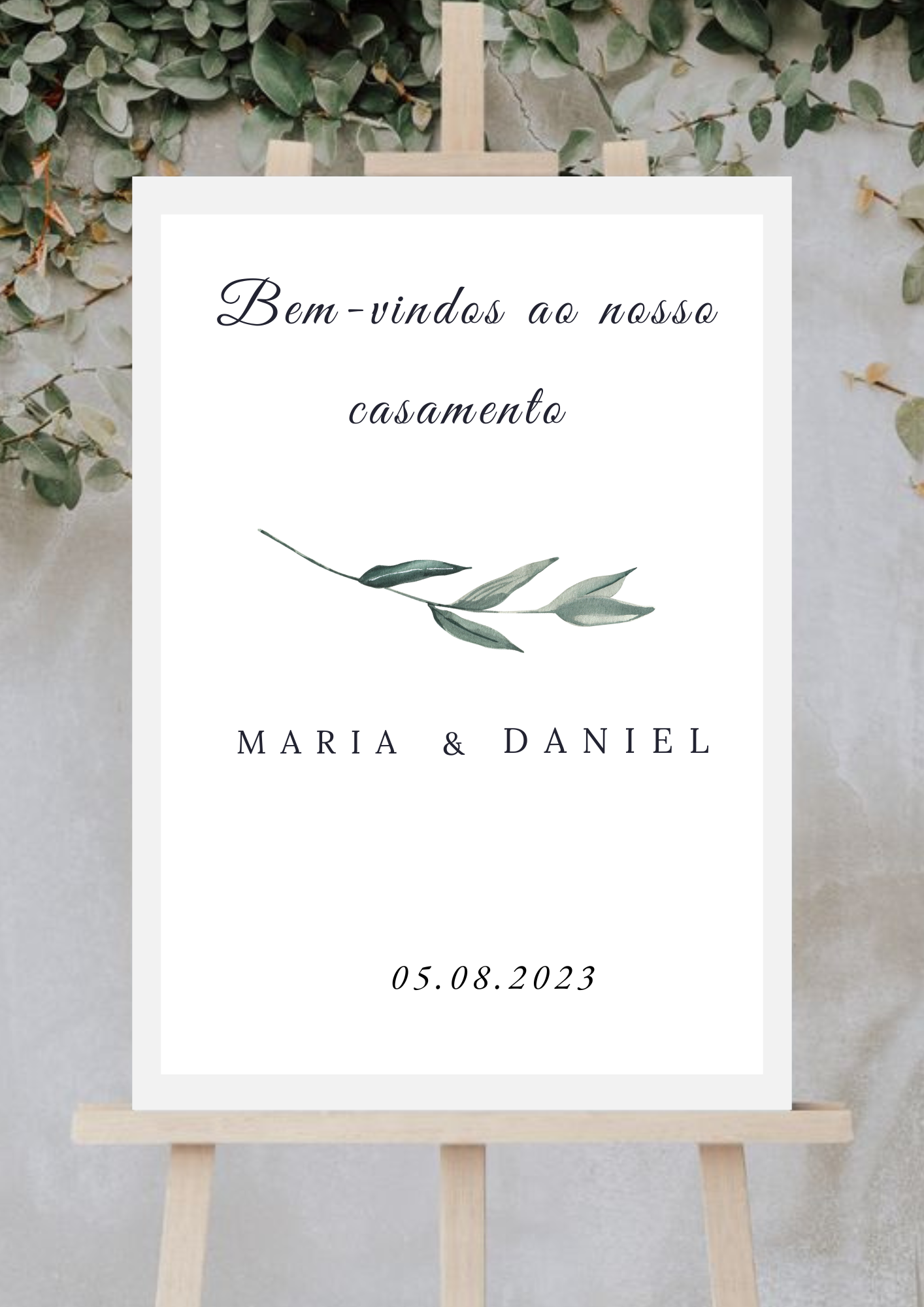 Placa de Boas Vindas - Tema Ramo