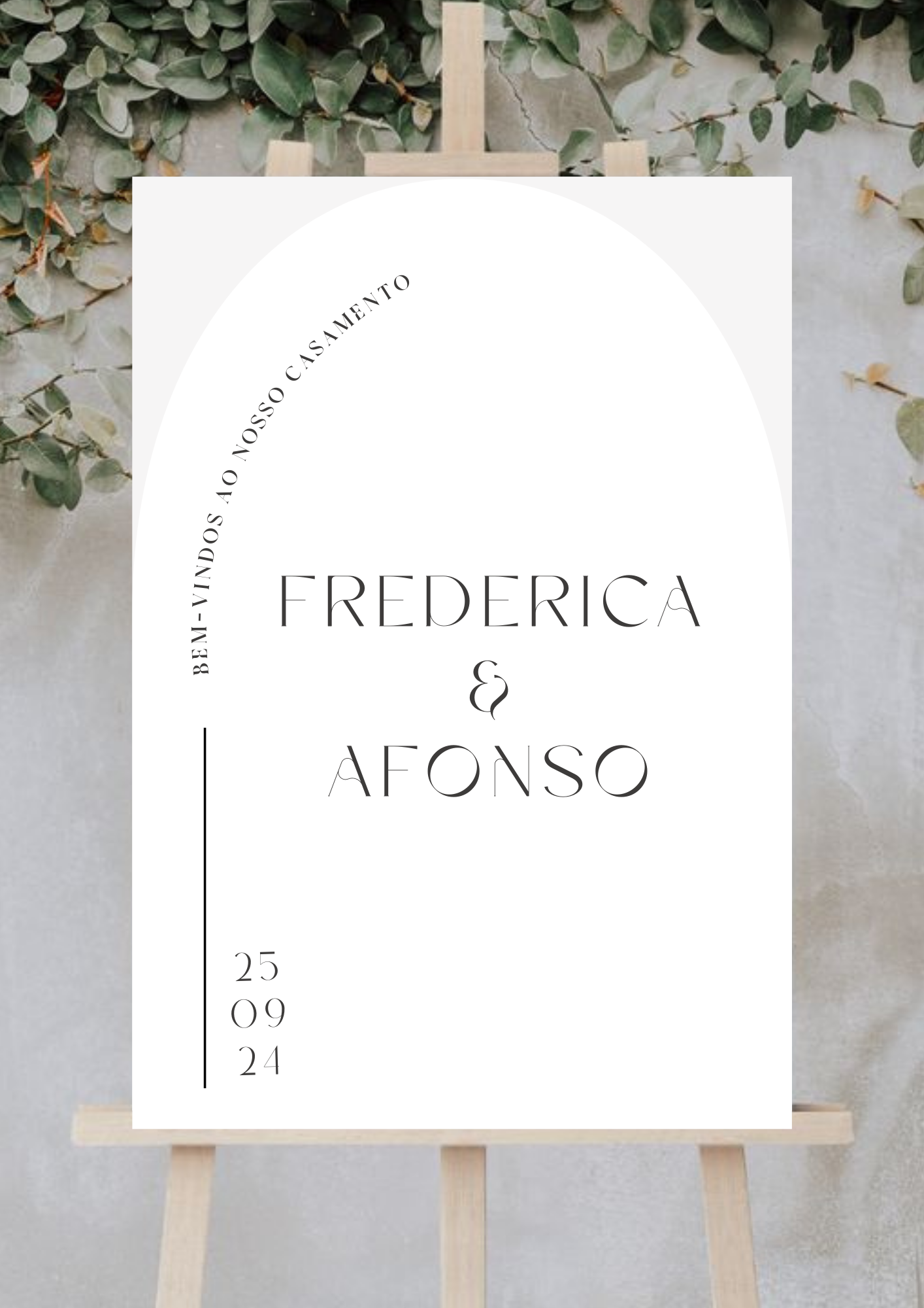 Placa de Boas Vindas - Tema Arco