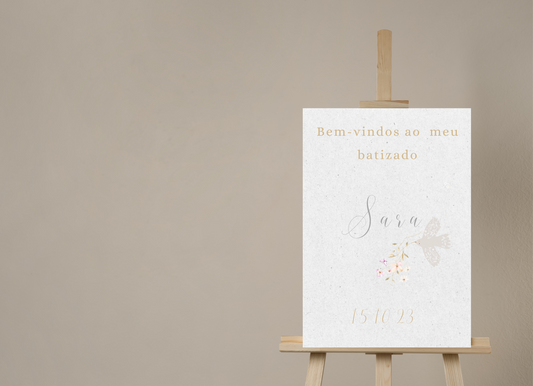Placa de Boas Vindas - Tema Raminho