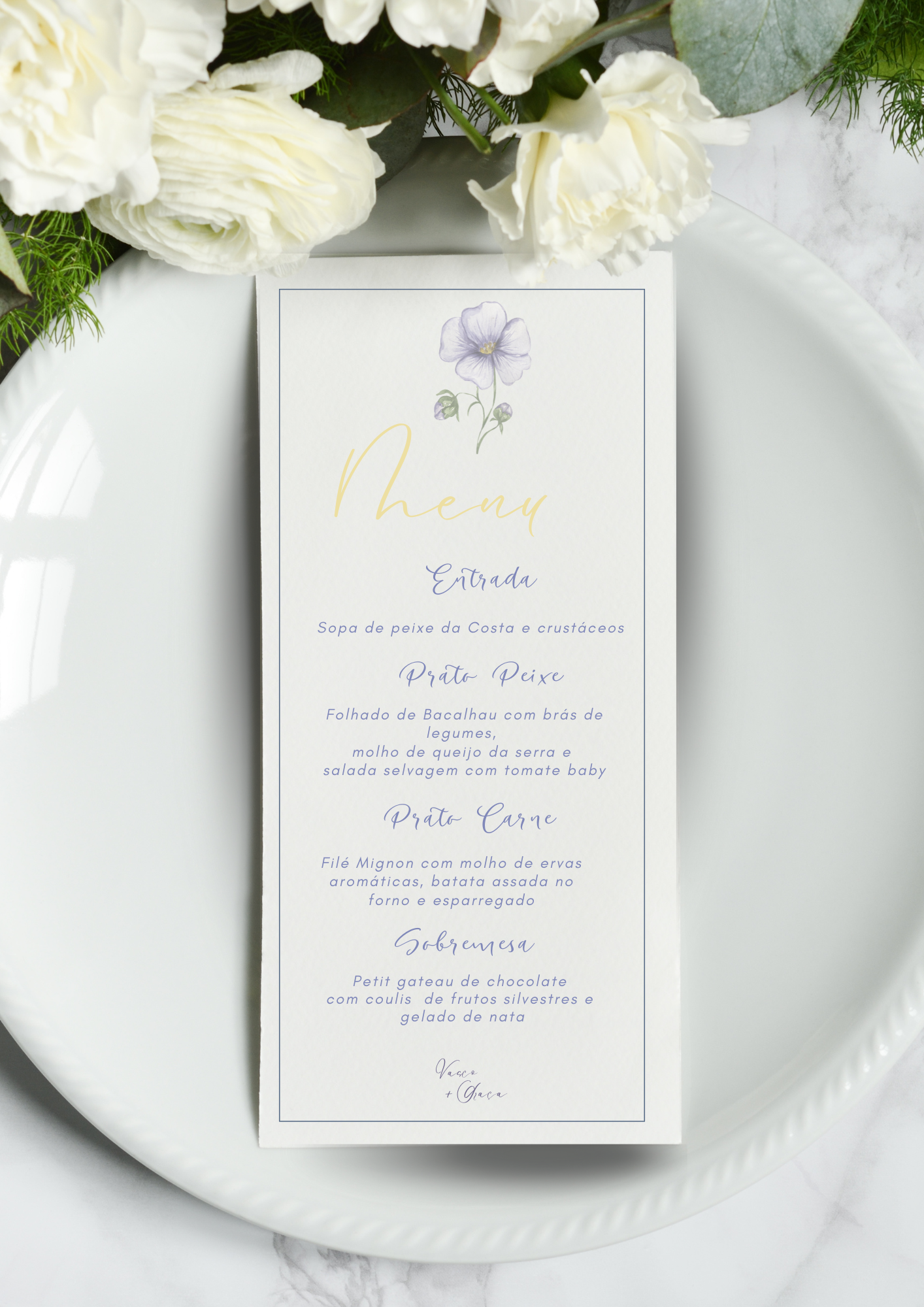 Menu - Tema Violeta