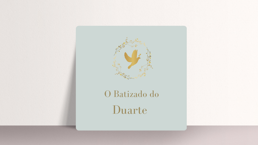 Convite - Tema Pomba Dourada