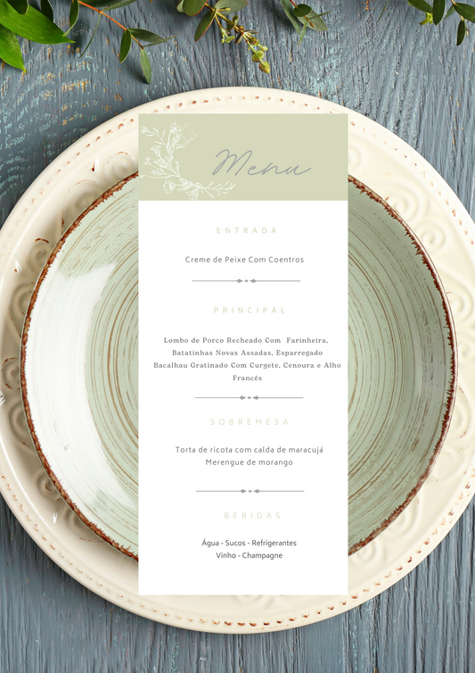 Menu - Tema Raminhos