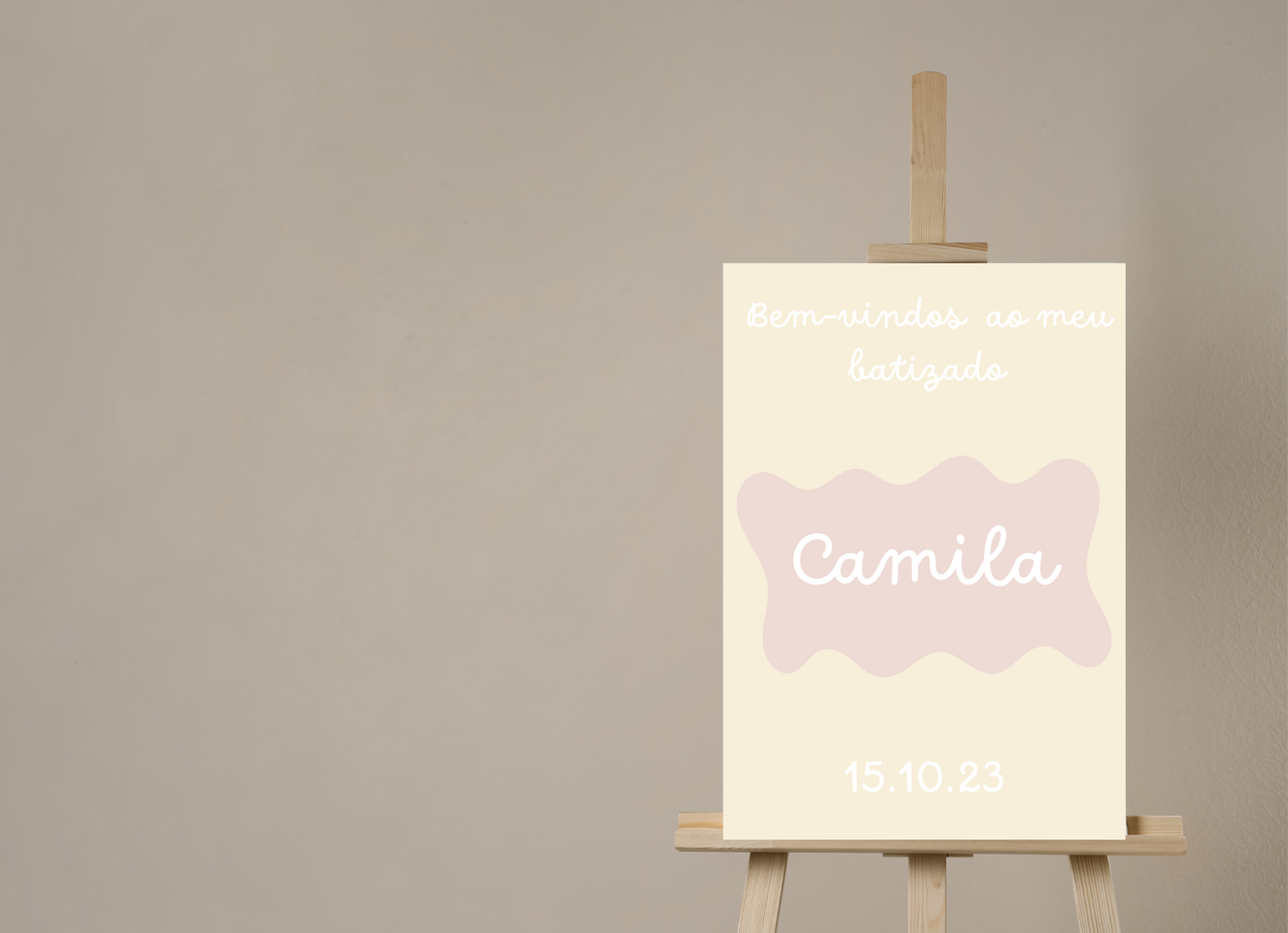 Placa de Boas Vindas - Tema Pastéis