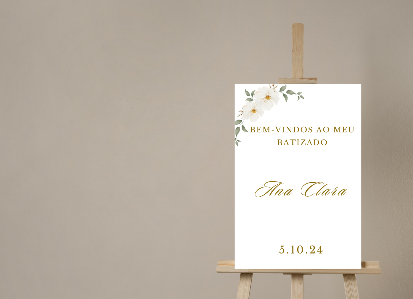 Placa de Boas Vindas - Tema Plumerias