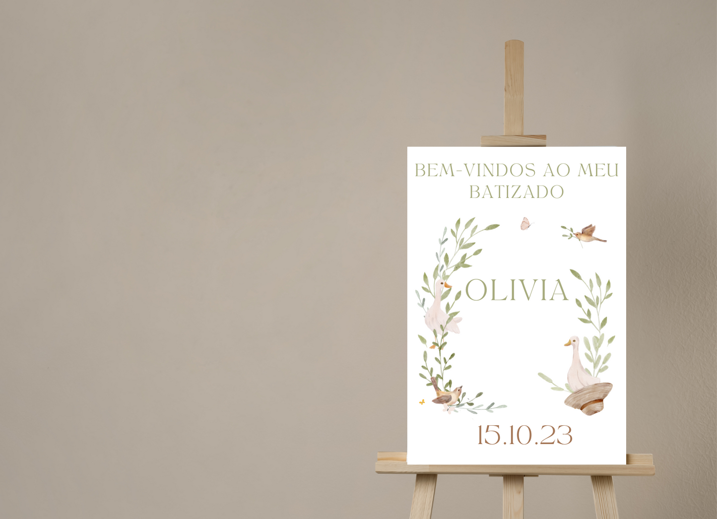 Placa de Boas Vindas - Tema Asas
