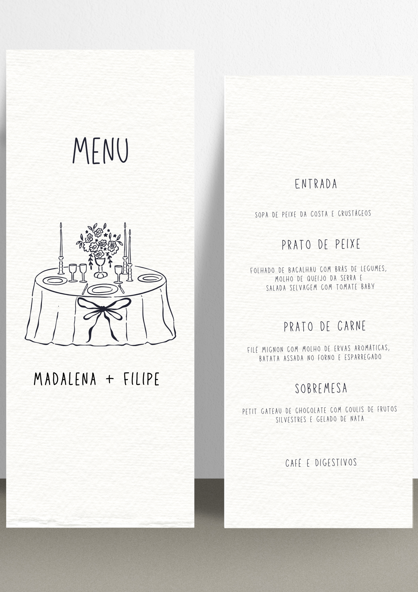 Menu - Tema Silhueta Preta