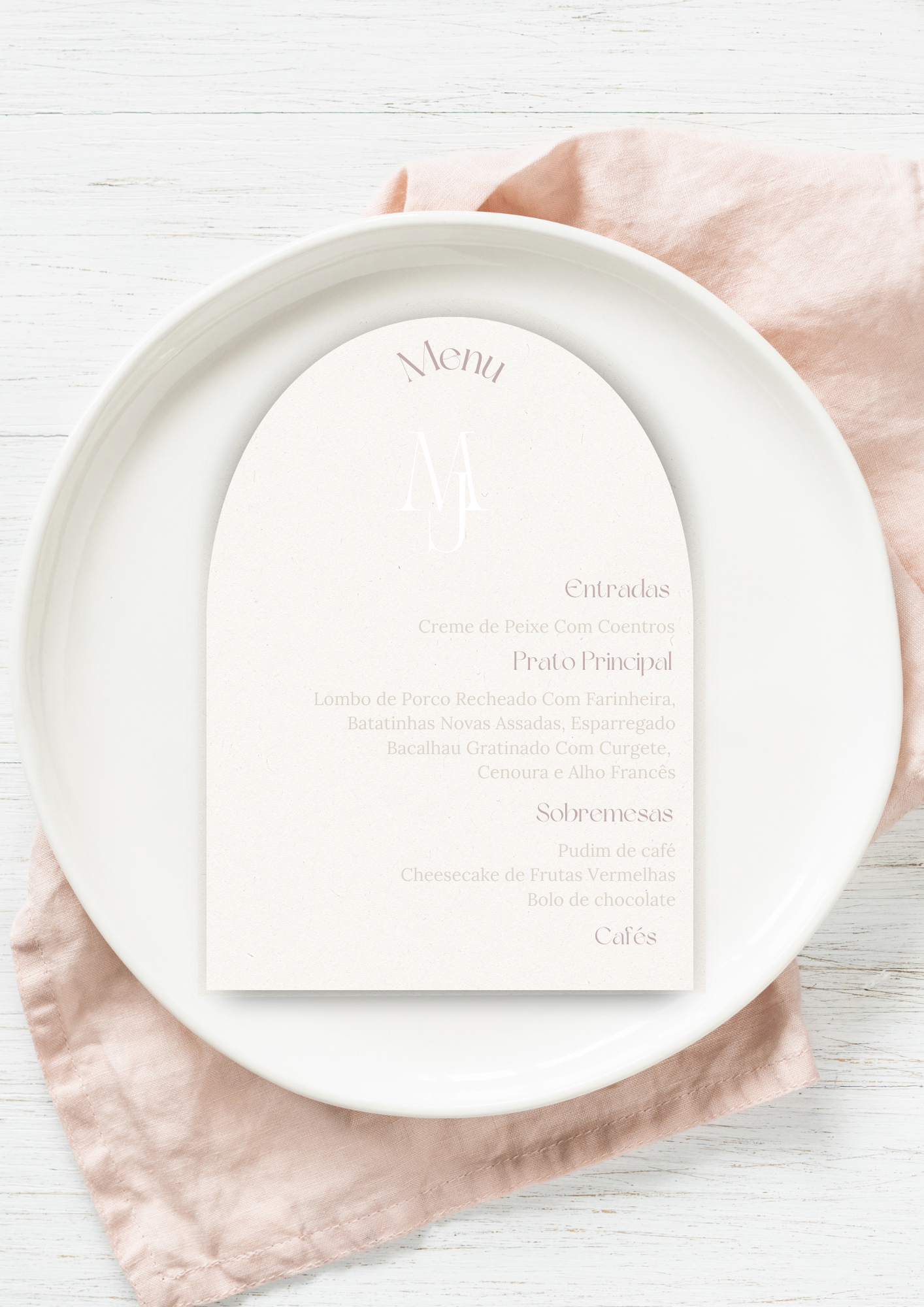 Menu - Tema Areia